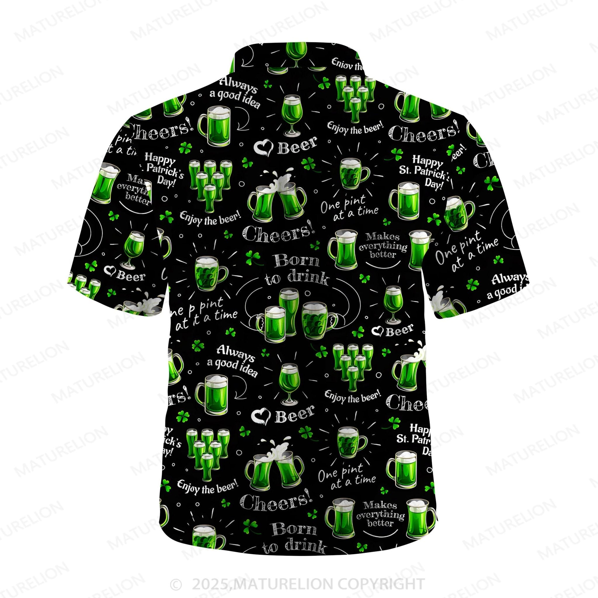 Maturelion St Patrick's Hawaiian Shirt Seaside Chill Hawaiian Shirt