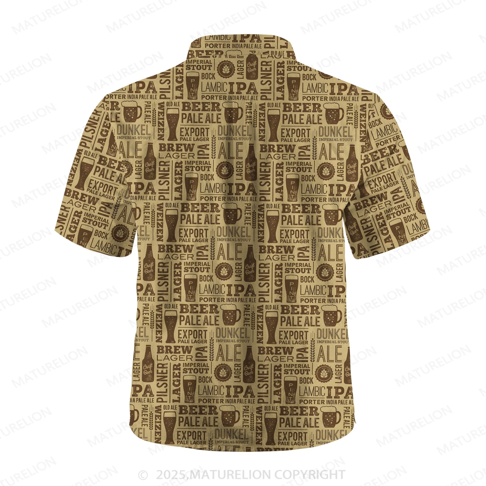 Maturelion Men's Hawaiian Shirt Surf and Sand Hawaiian Shirt
