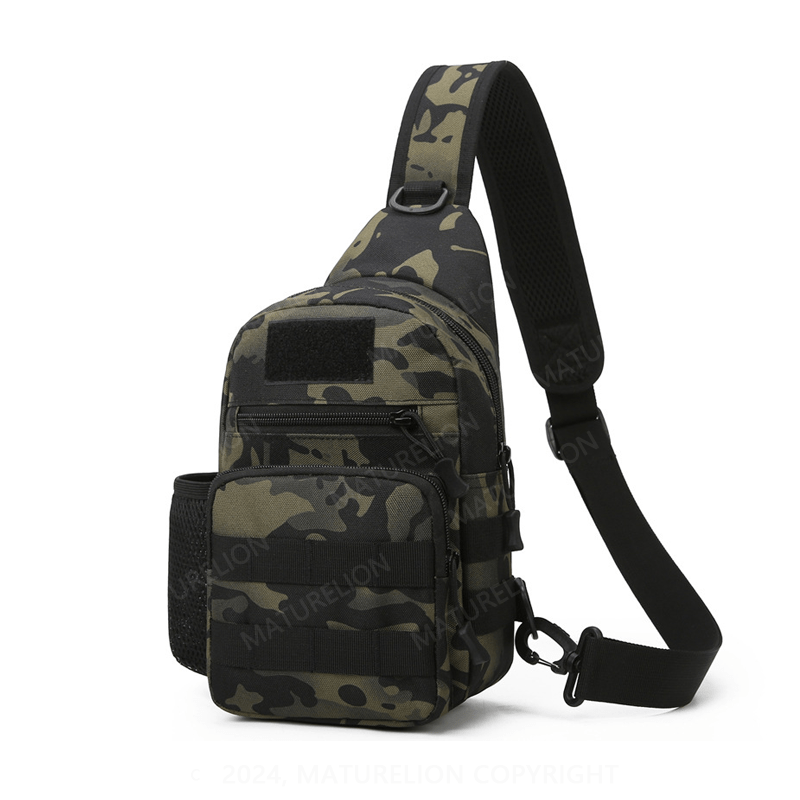 Maturelion Men Small Chest Bag Pack Travel Sport Shoulder Sling Backpack Cross Body Outdoor