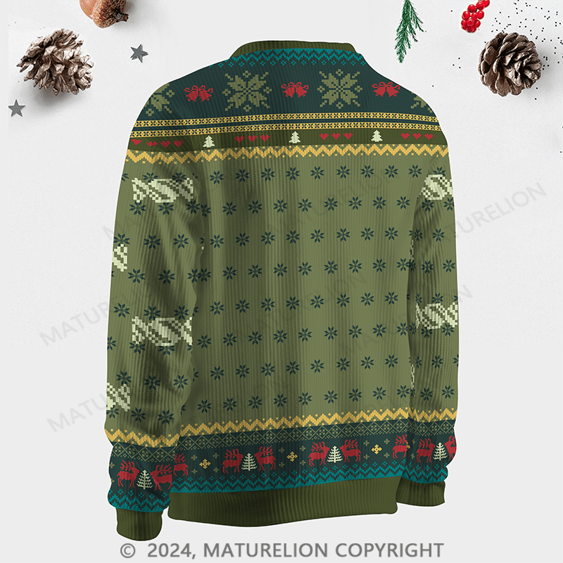 Maturelion Look At Me Being All Festive And Shit Funny Christmas Ugly Sweater