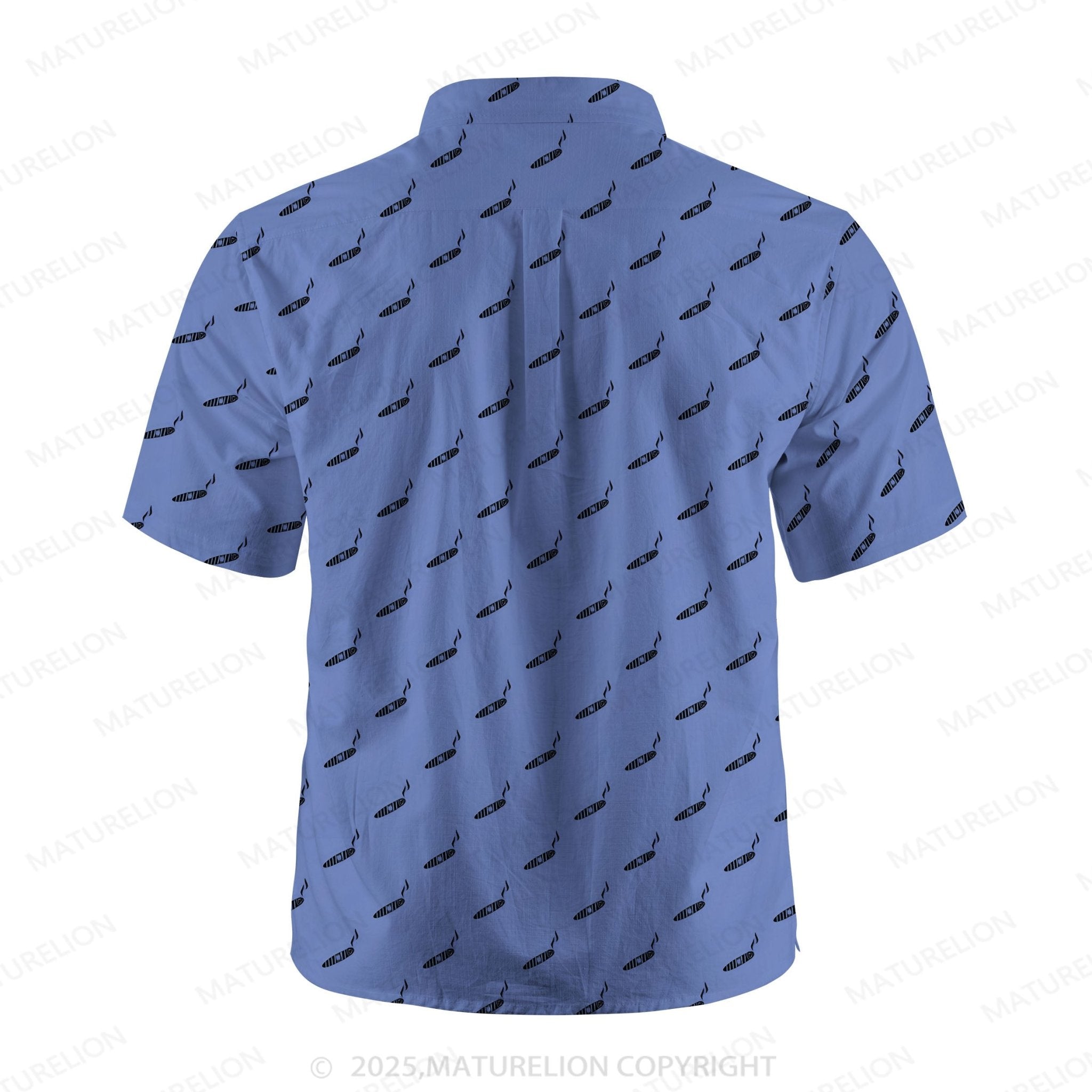 Maturelion Men's Hawaiian Shirt Blue Lagoon Hawaiian Shirt