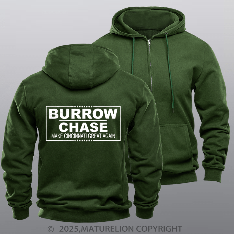 Maturelion  Men's Hoodie Cincinnati Football   Hoodie  Zipper Hoodie