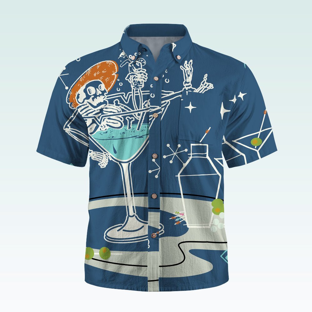 Maturelion Men's Hawaiian Shirt Bowling Summer Loose Hawaiian Beach Shirts