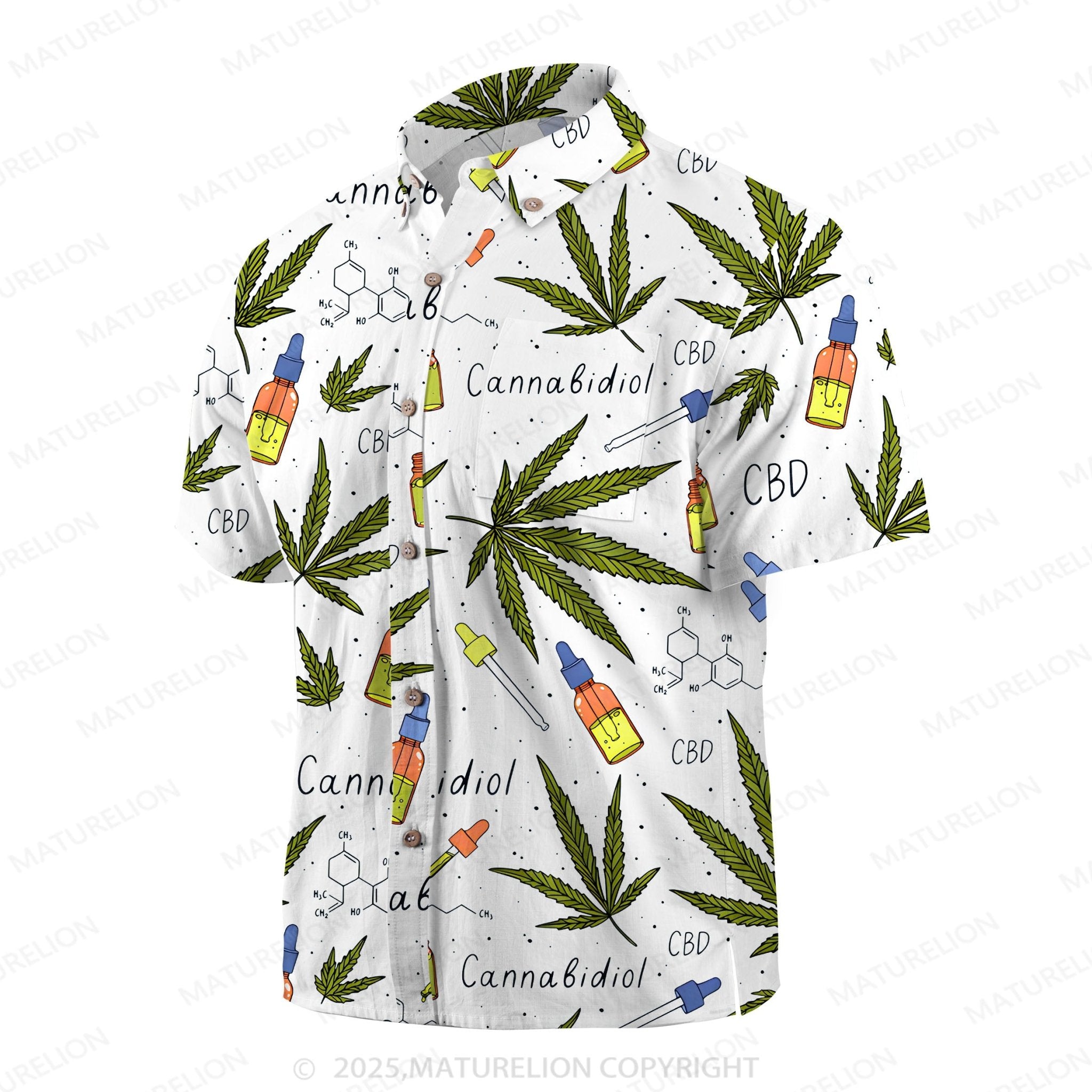 Maturelion Men's Hawaiian Shirt Coastal Dream Hawaiian Shirt