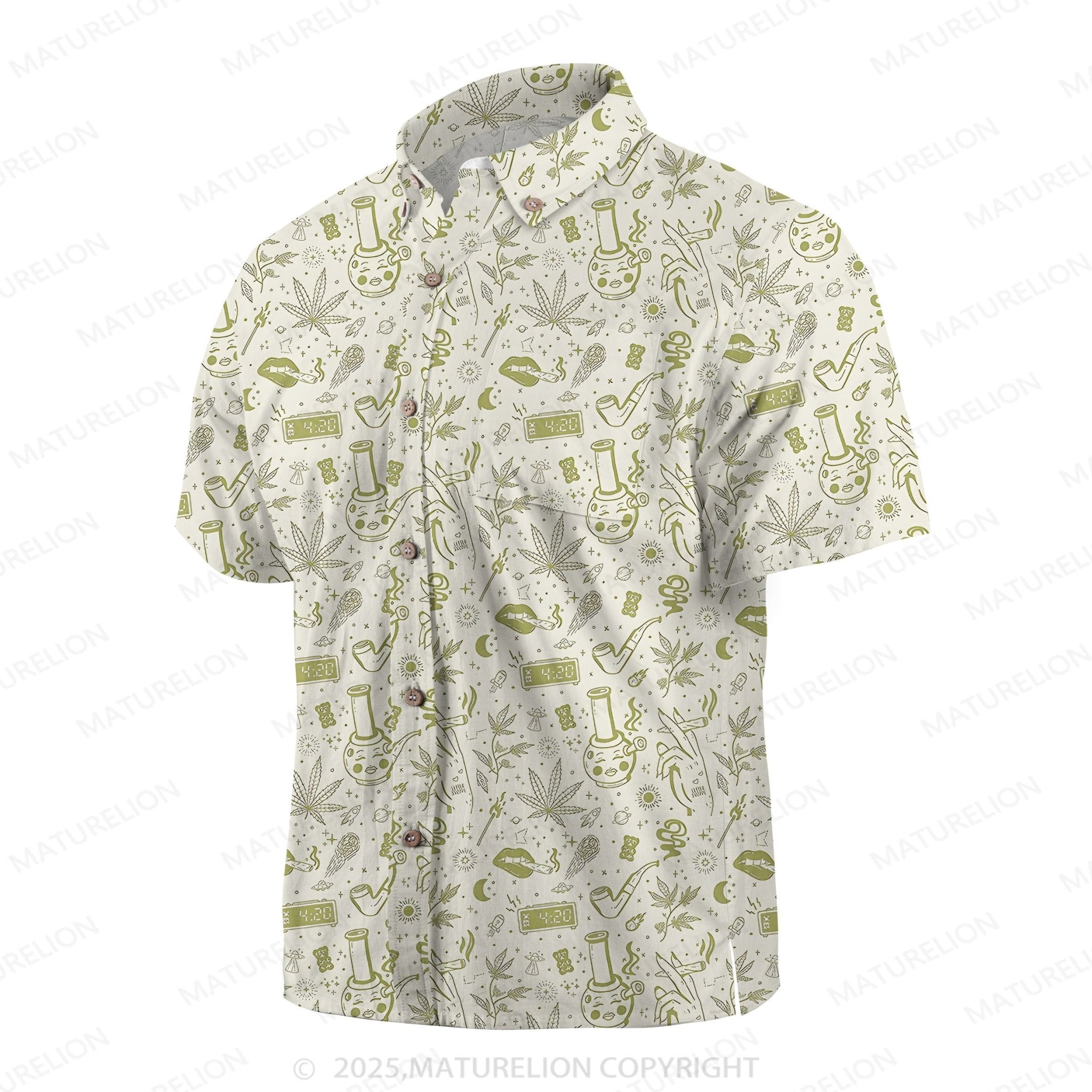 Maturelion Men's Hawaiian Shirt Lagoon Life Hawaiian Shirt
