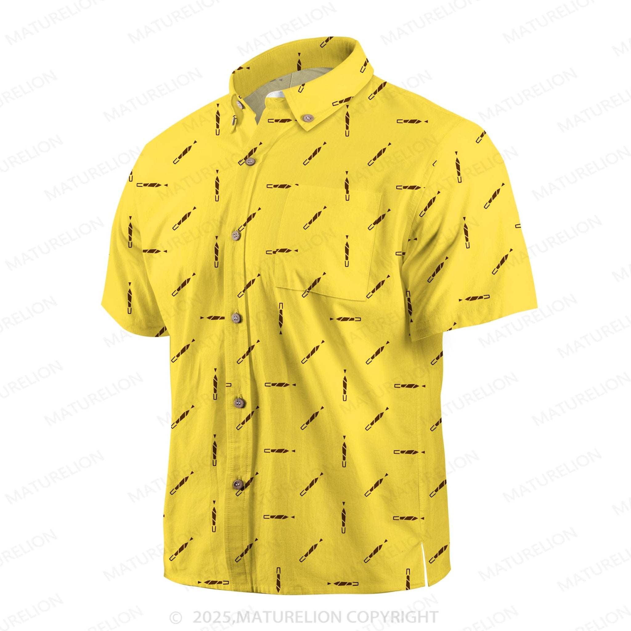 Maturelion Men's Hawaiian Shirt Wave Rider Hawaiian Shirt