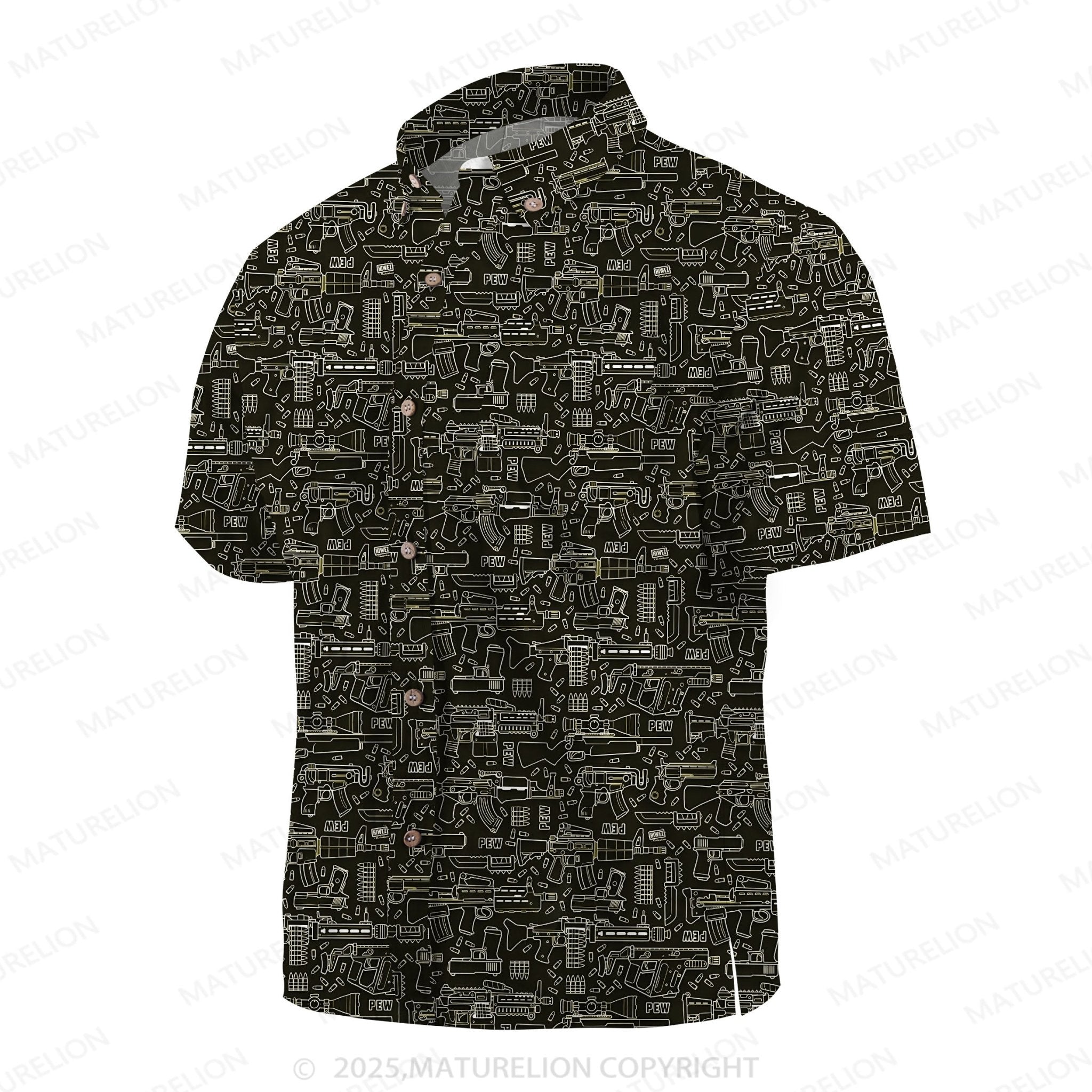 Maturelion Men's Hawaiian Shirt Palm Tree Getaway Hawaiian Shirt