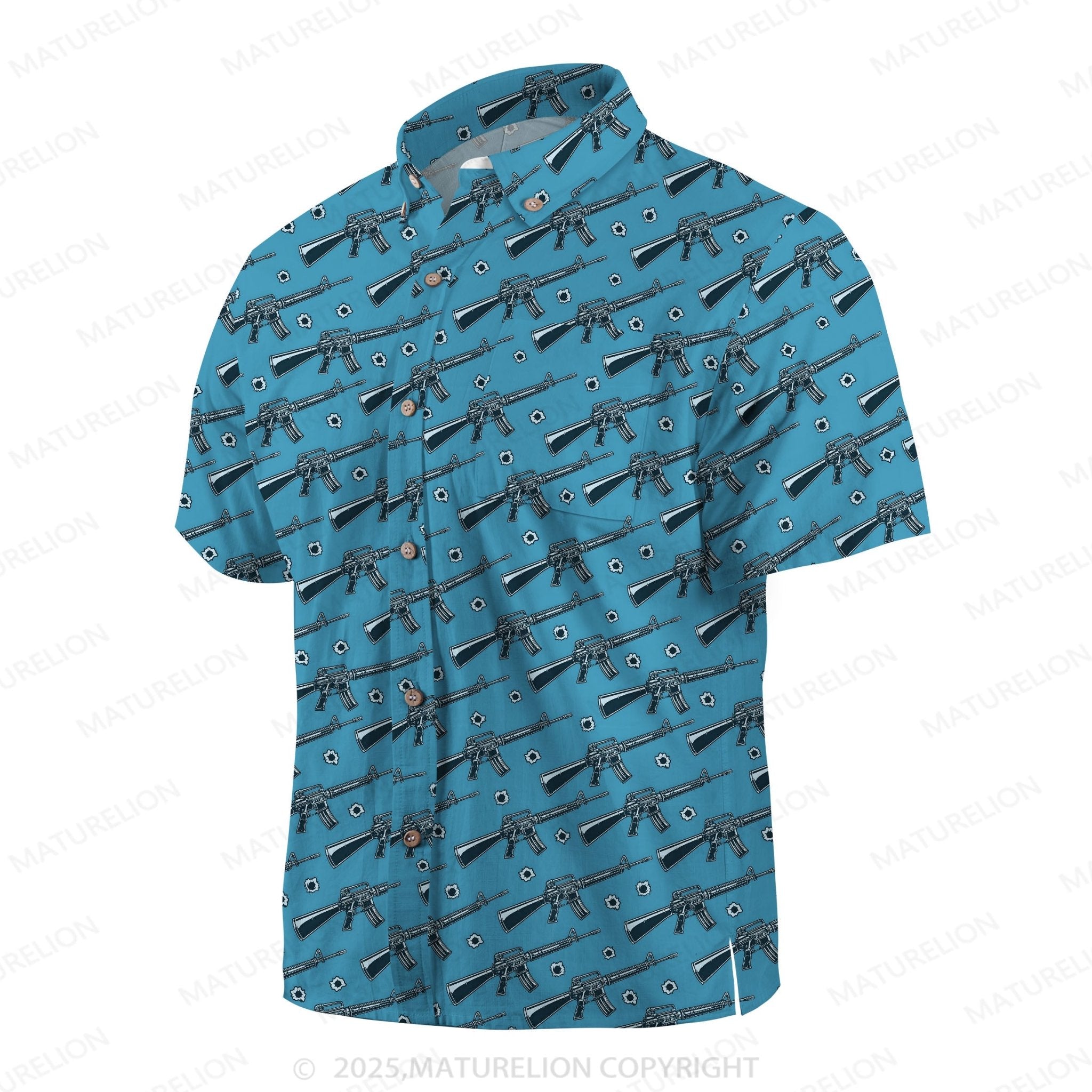 Maturelion Men's Hawaiian Shirt Sunset Paradise Hawaiian Shirt
