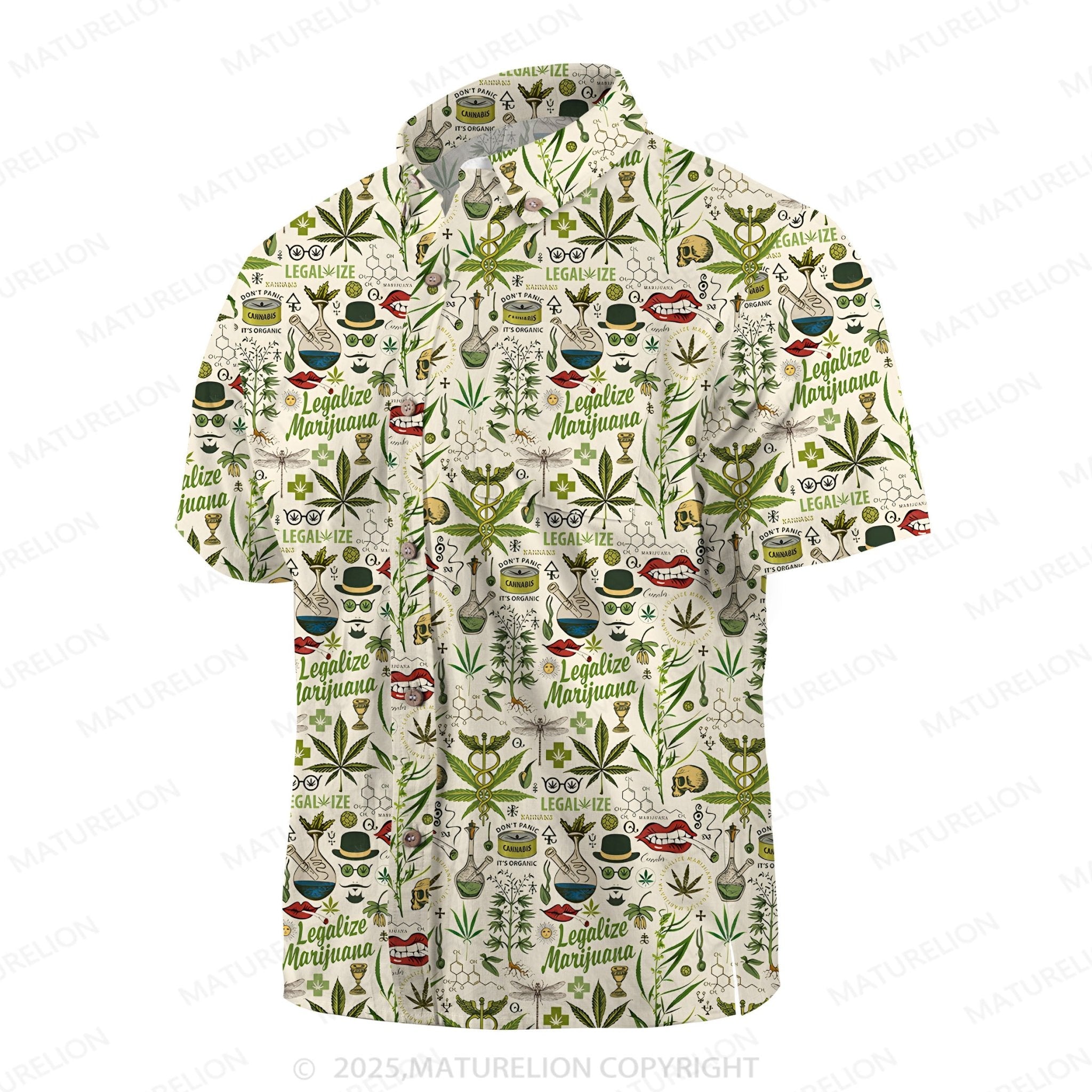 Maturelion Men's Hawaiian Shirt Summer Heat Hawaiian Shirt