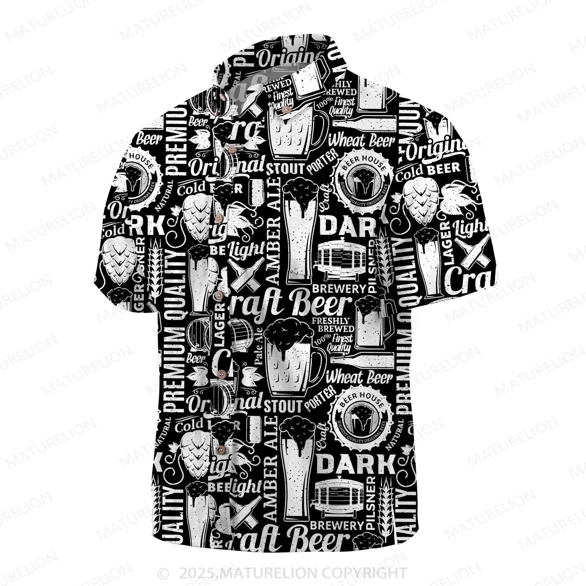 Maturelion Men's Hawaiian Shirt Palm Paradise Hawaiian Shirt