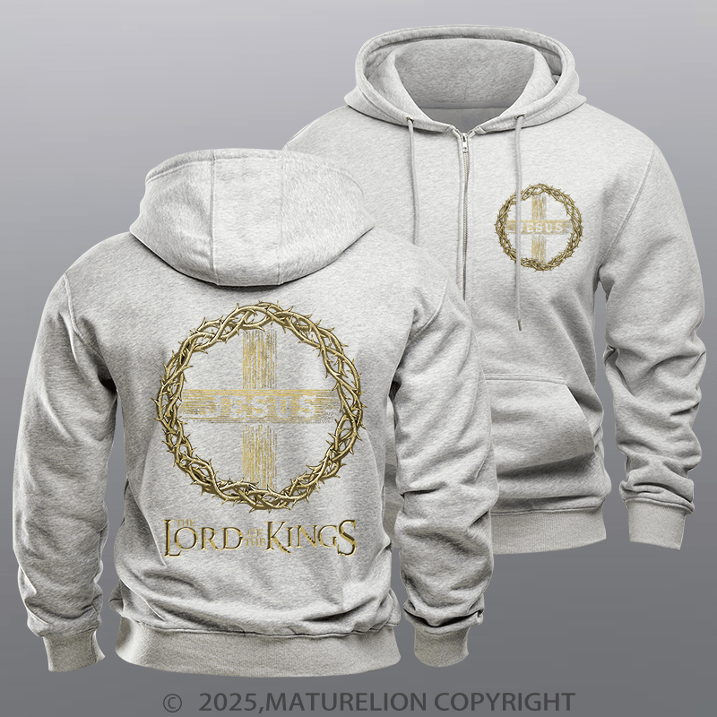 Maturelion Men's Hoodie Lord Of The Kings Zipper Hoodie