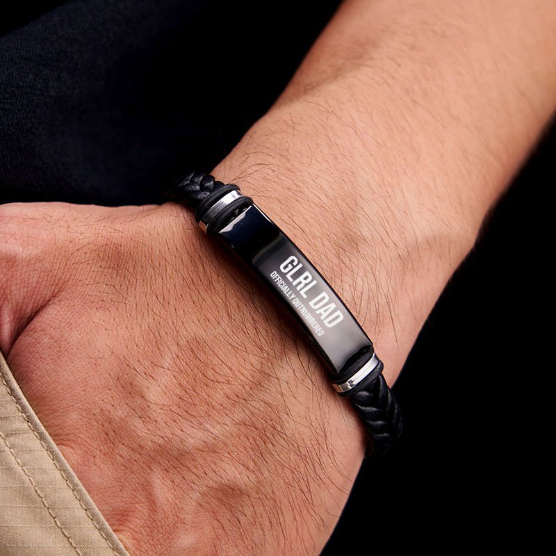 Maturelion Glrl Dad Mens Bracelet Leather