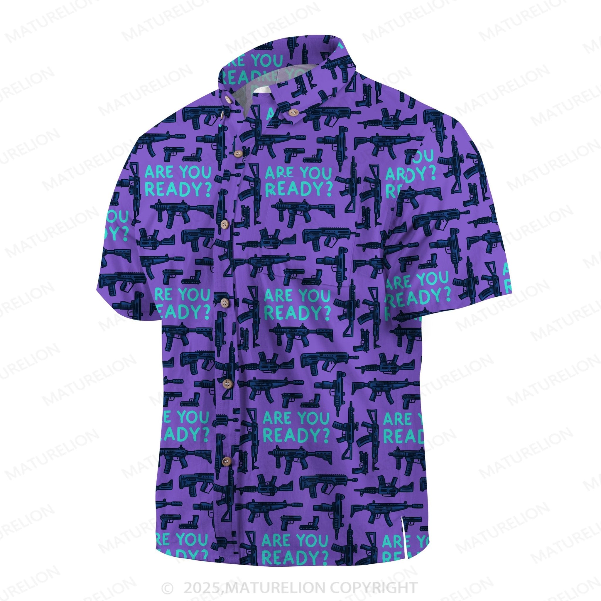 Maturelion Men's Hawaiian Shirt Coconut Bay Hawaiian Shirt