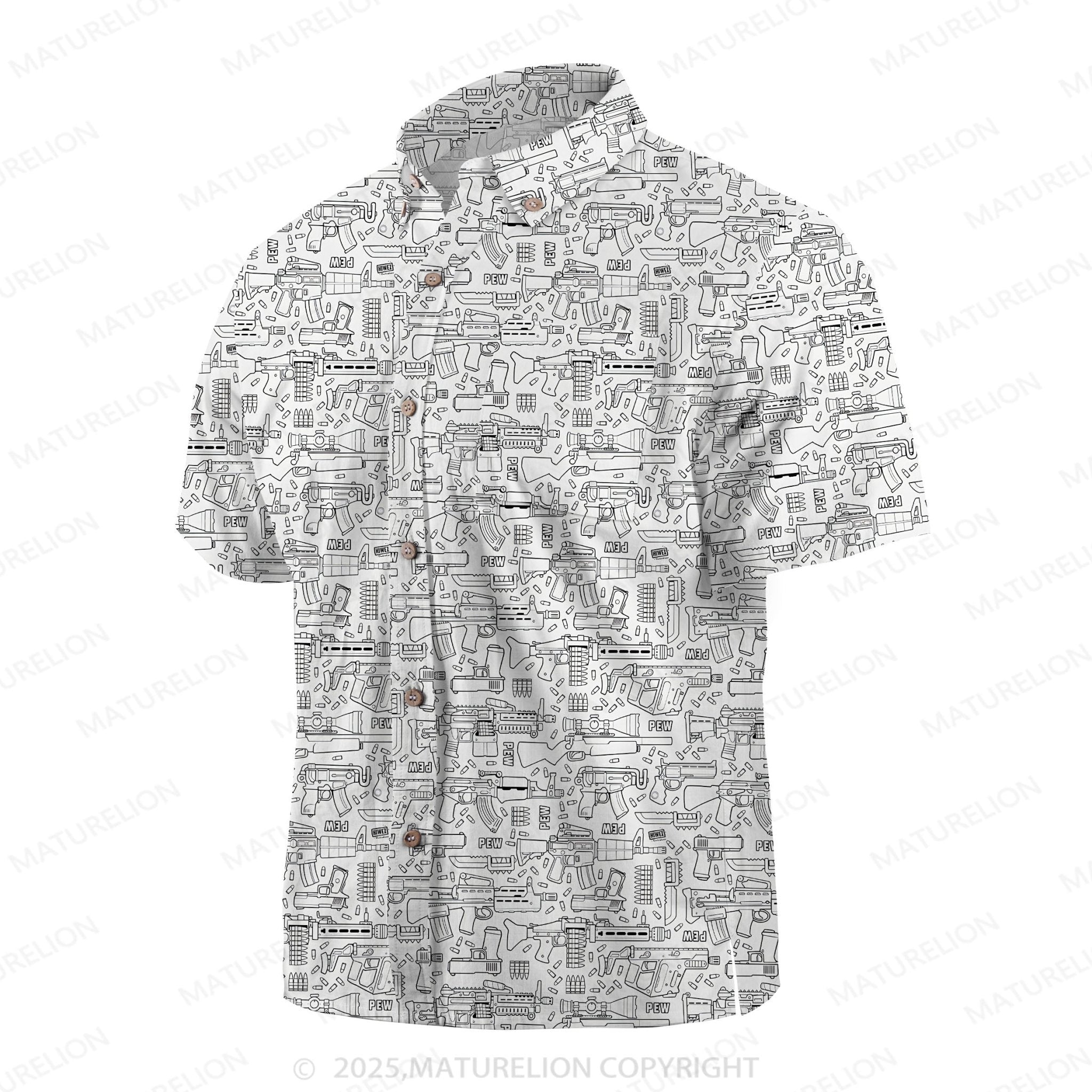 Maturelion Men's Hawaiian Shirt Palm Tree Getaway Hawaiian Shirt