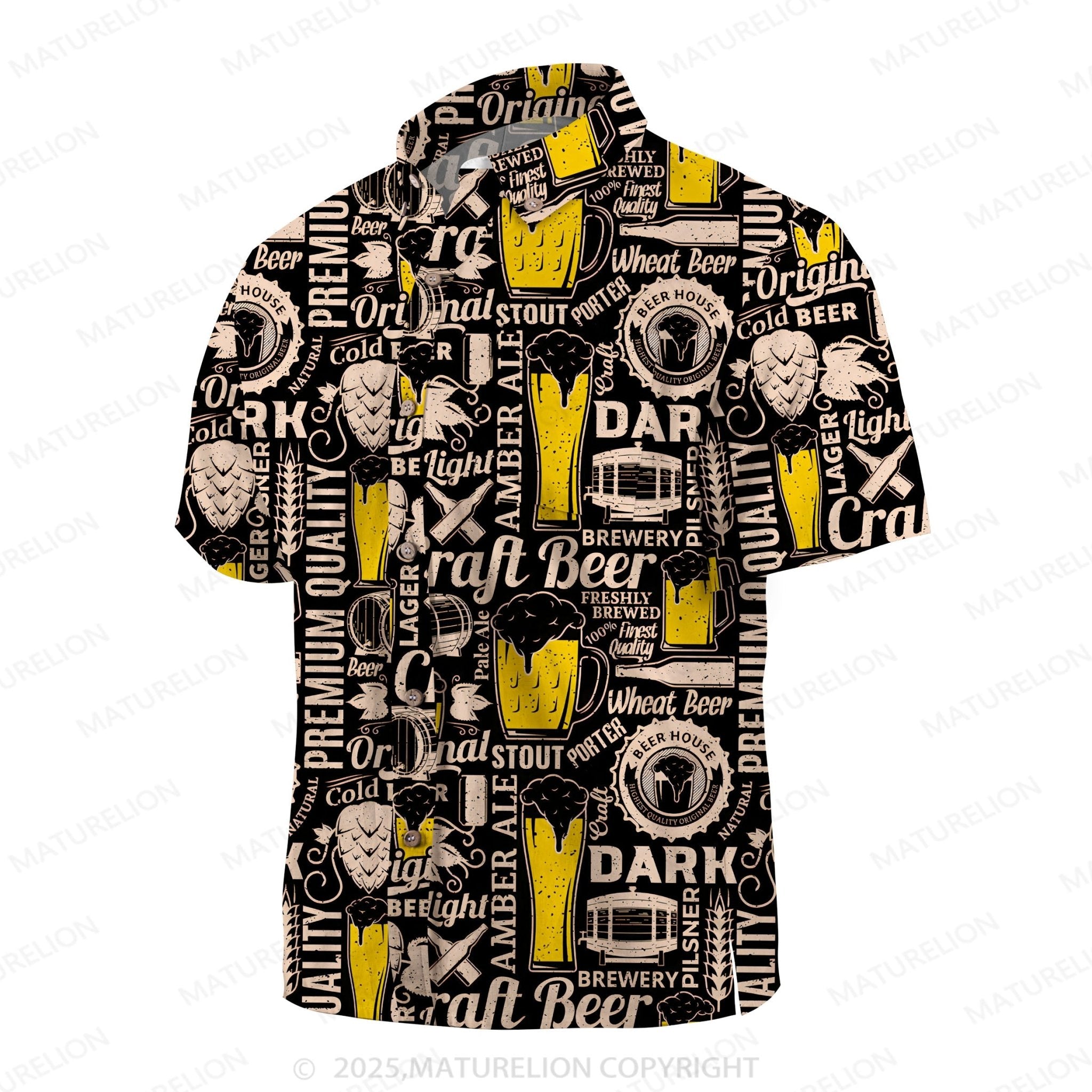 Maturelion Men's Hawaiian Shirt Palm Paradise Hawaiian Shirt