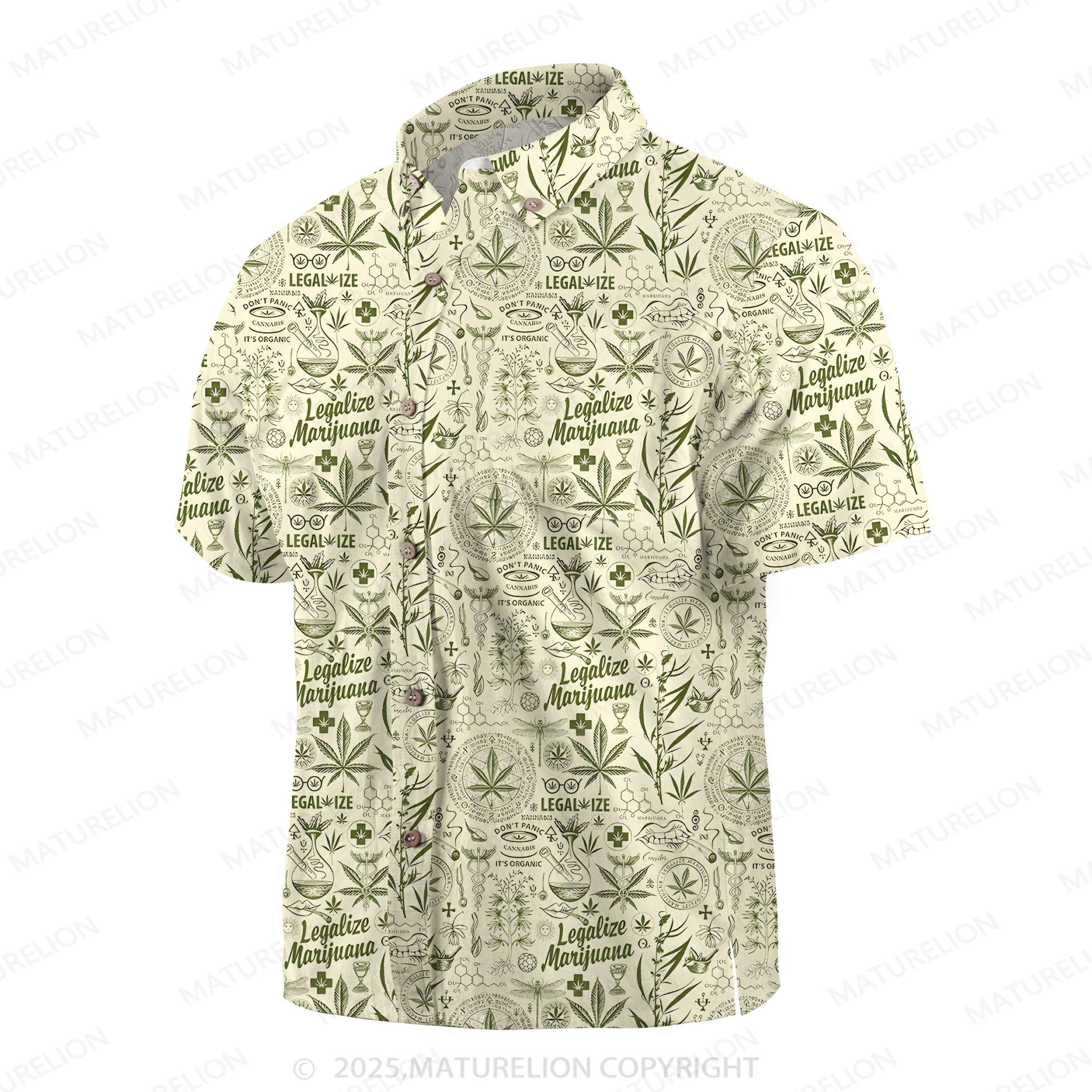 Maturelion Men's Hawaiian Shirt Summer Heat Hawaiian Shirt