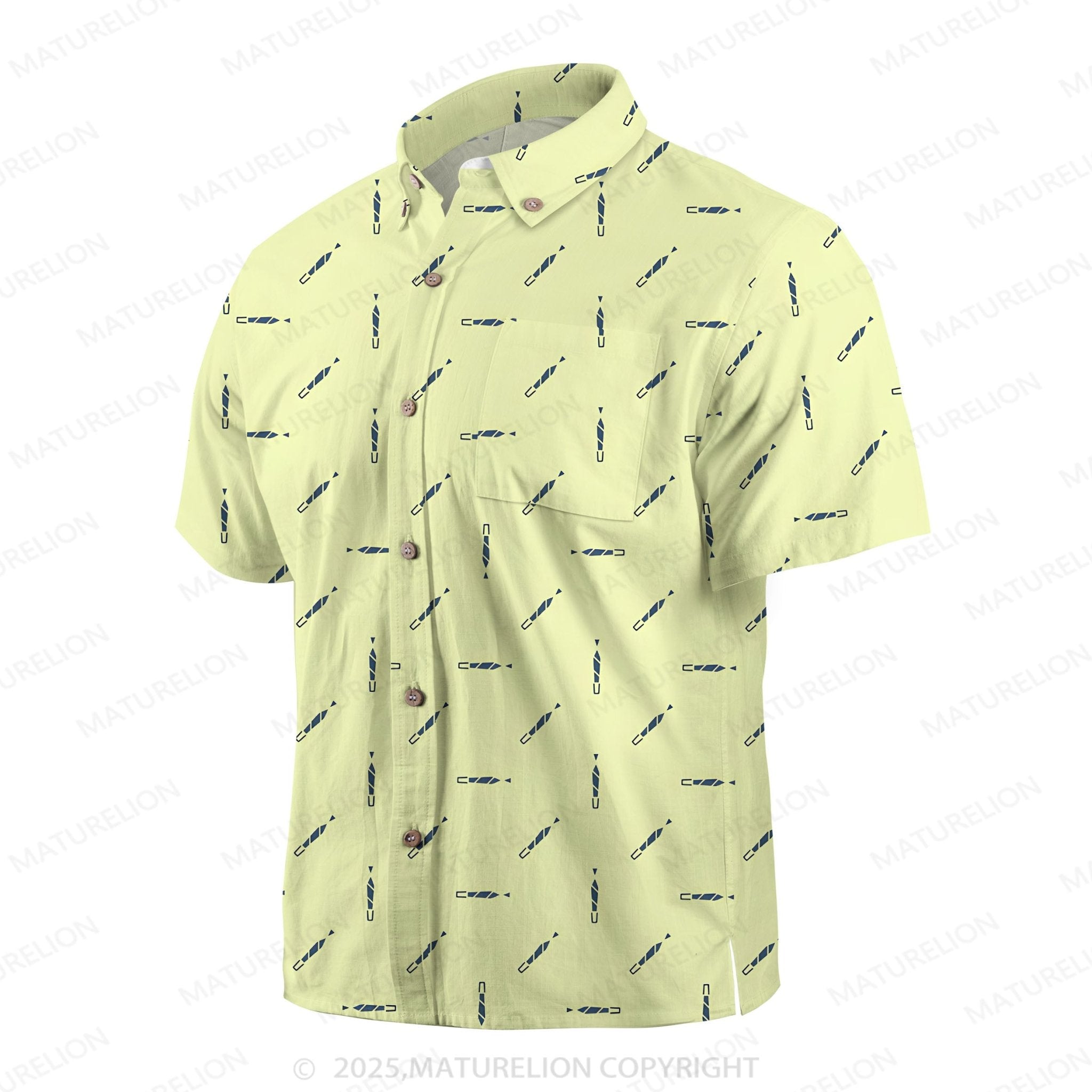 Maturelion Men's Hawaiian Shirt Wave Rider Hawaiian Shirt