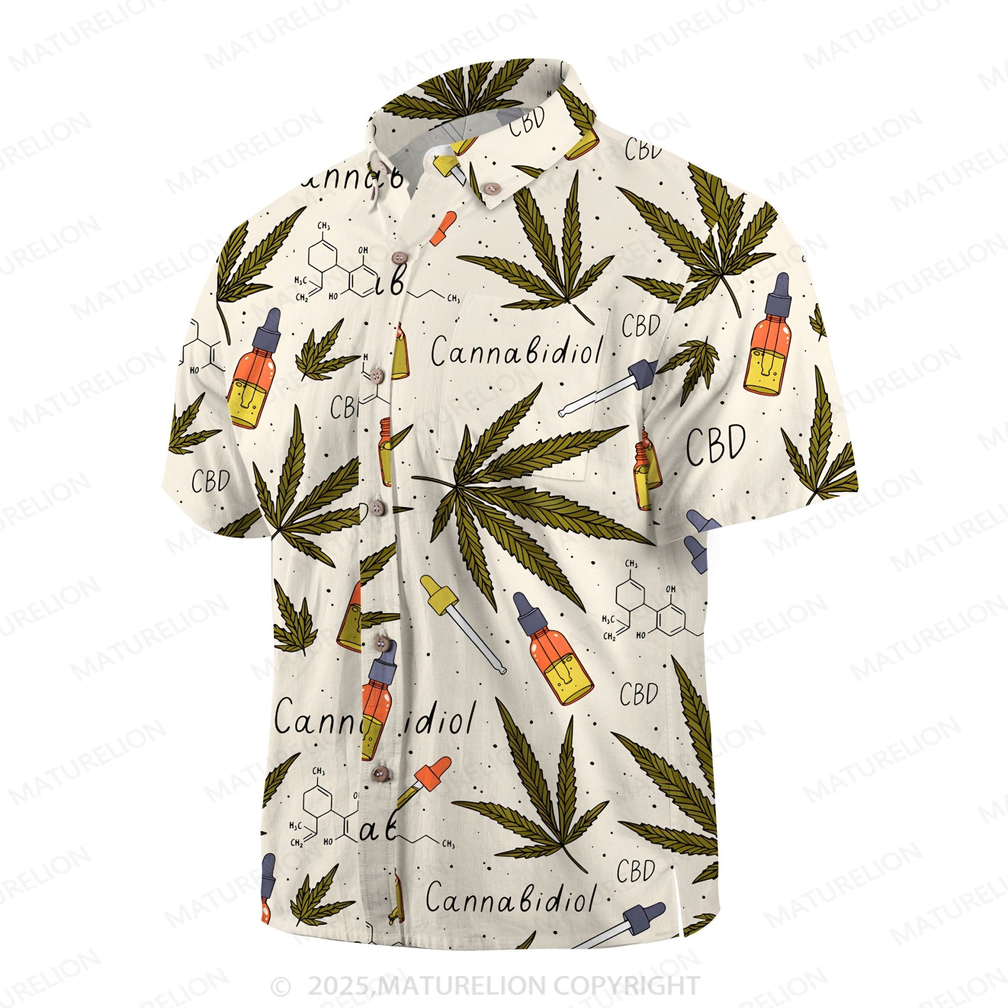 Maturelion Men's Hawaiian Shirt Coastal Dream Hawaiian Shirt