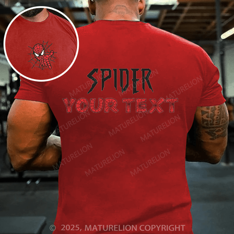Maturelion Men's T-shirt Custom Family Spider Cotton T-shirt