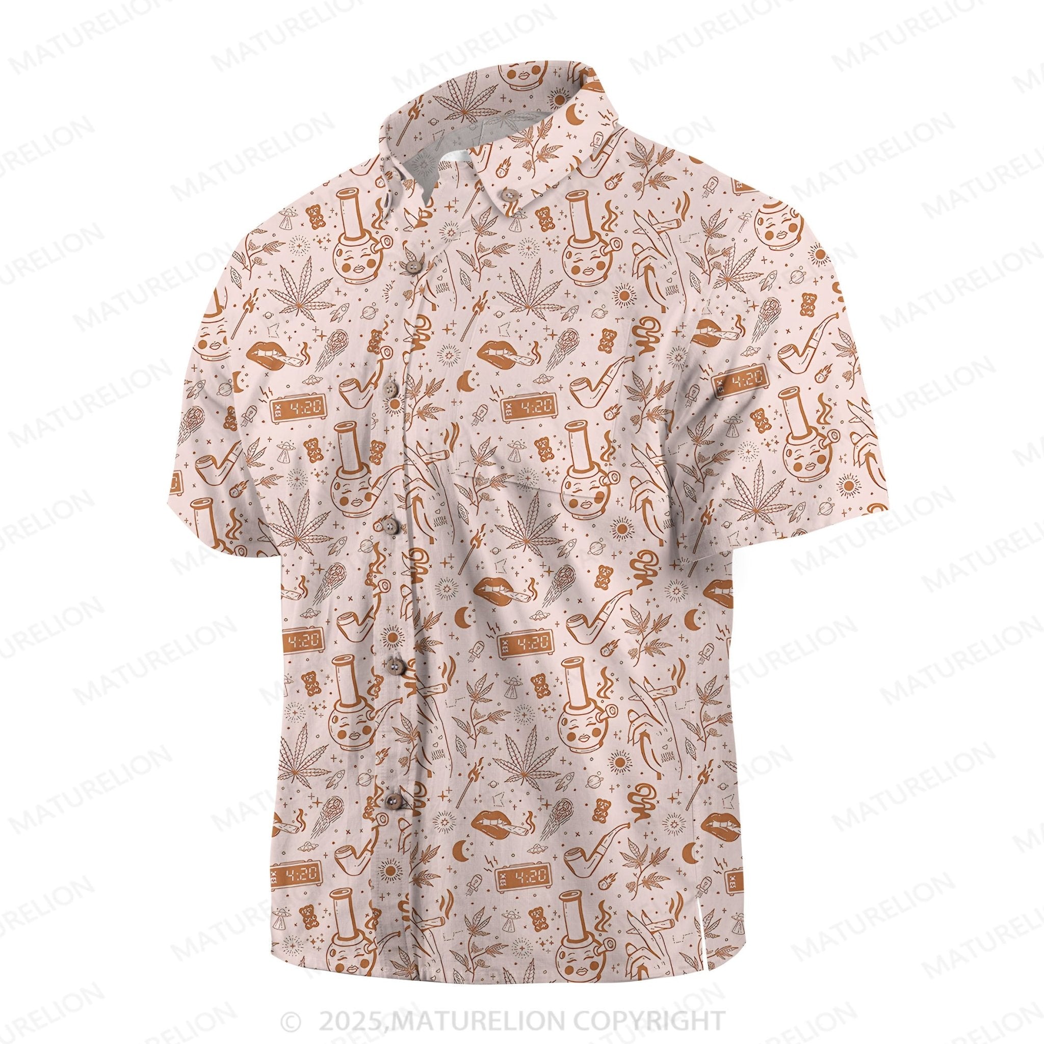Maturelion Men's Hawaiian Shirt Lagoon Life Hawaiian Shirt