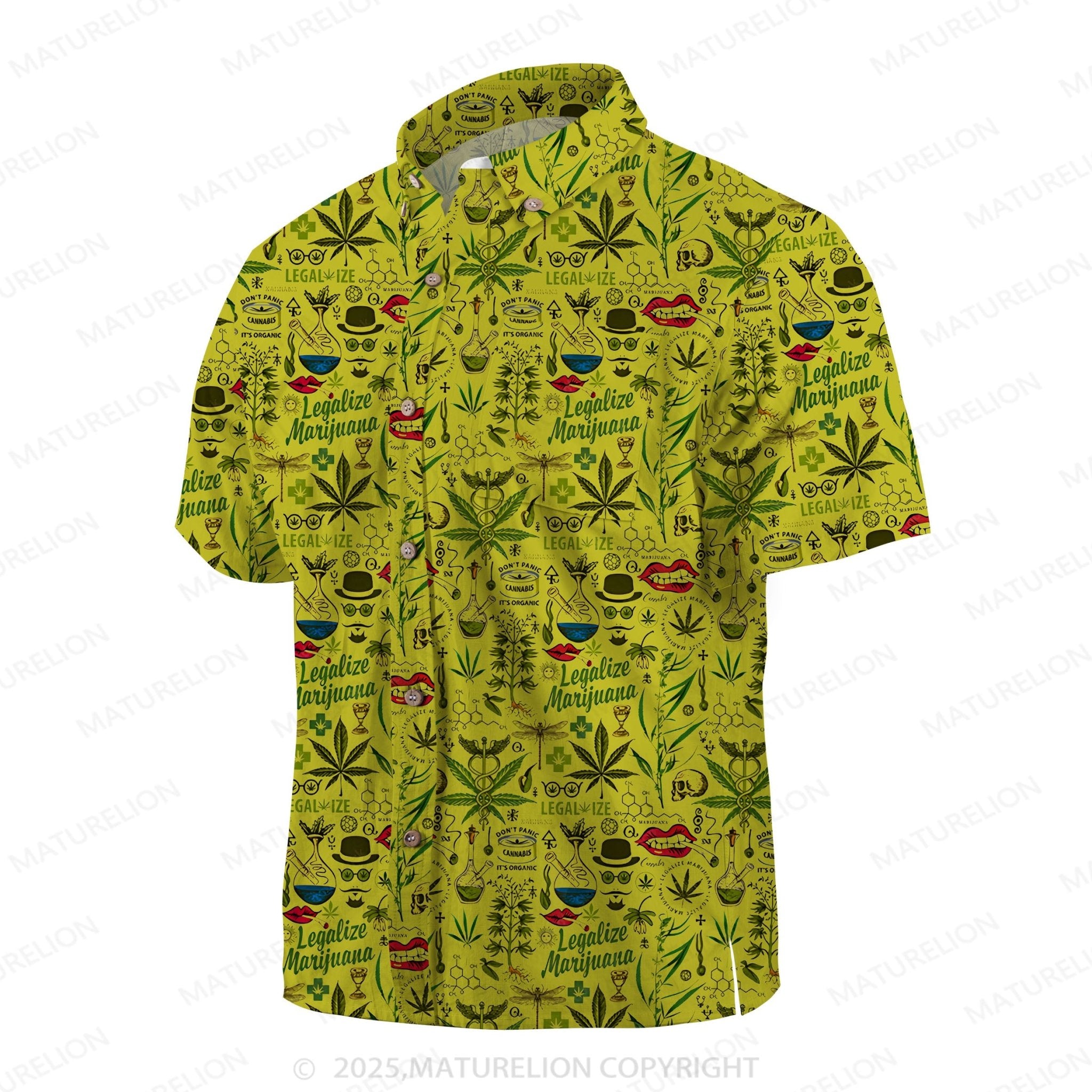 Maturelion Men's Hawaiian Shirt Summer Heat Hawaiian Shirt