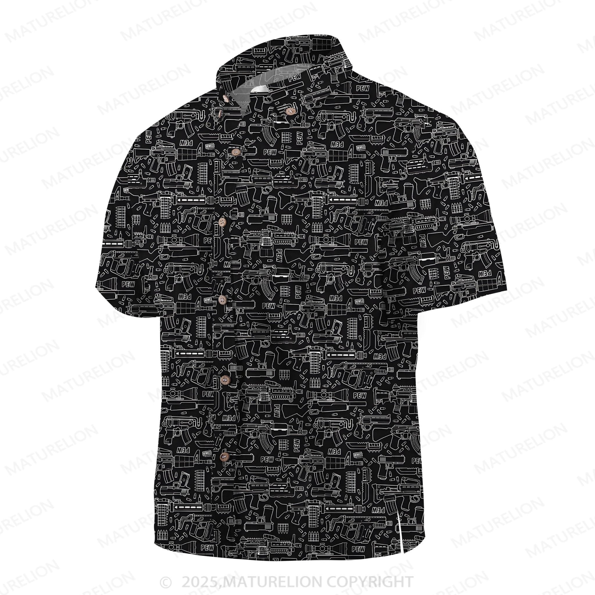 Maturelion Men's Hawaiian Shirt Palm Tree Getaway Hawaiian Shirt