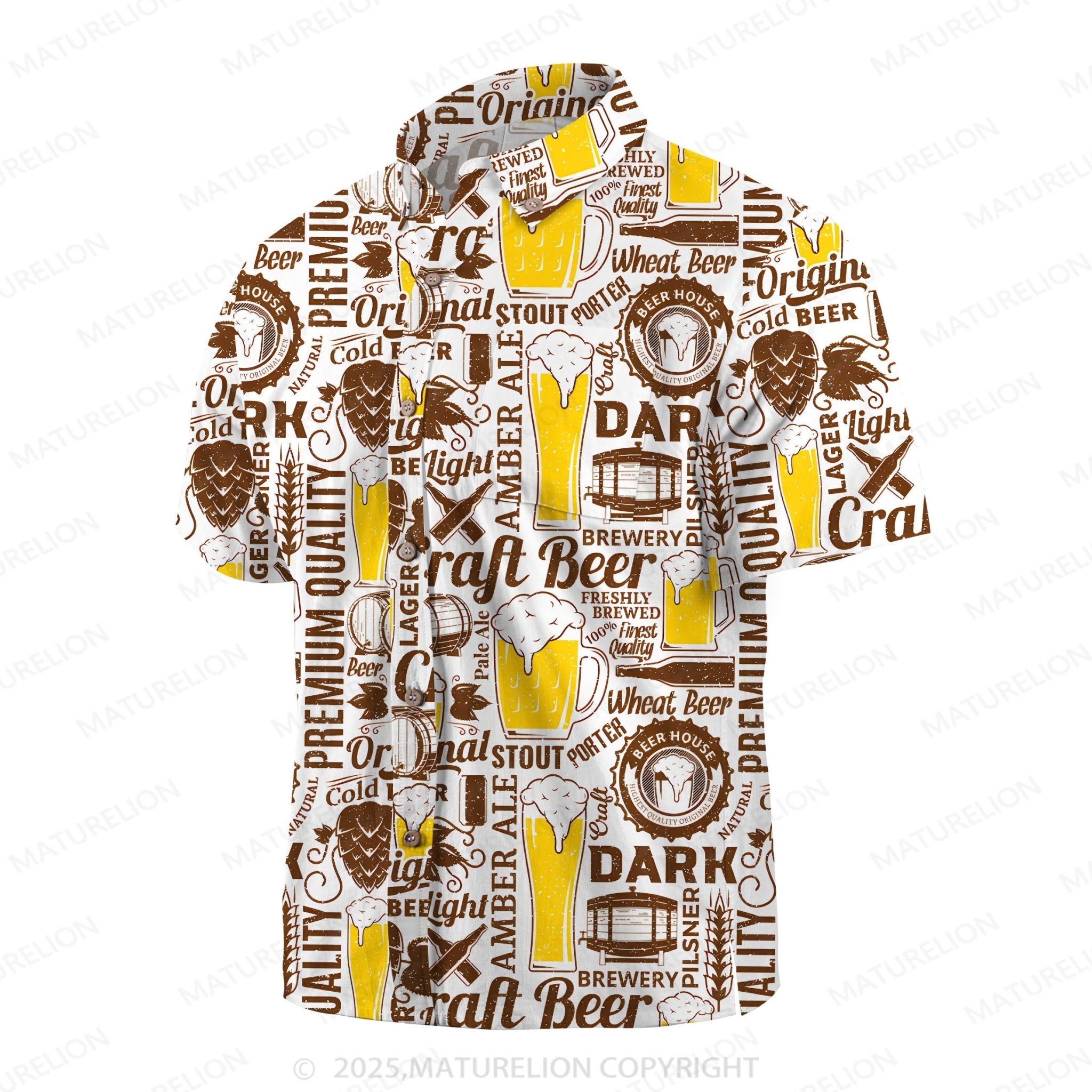 Maturelion Men's Hawaiian Shirt Palm Paradise Hawaiian Shirt