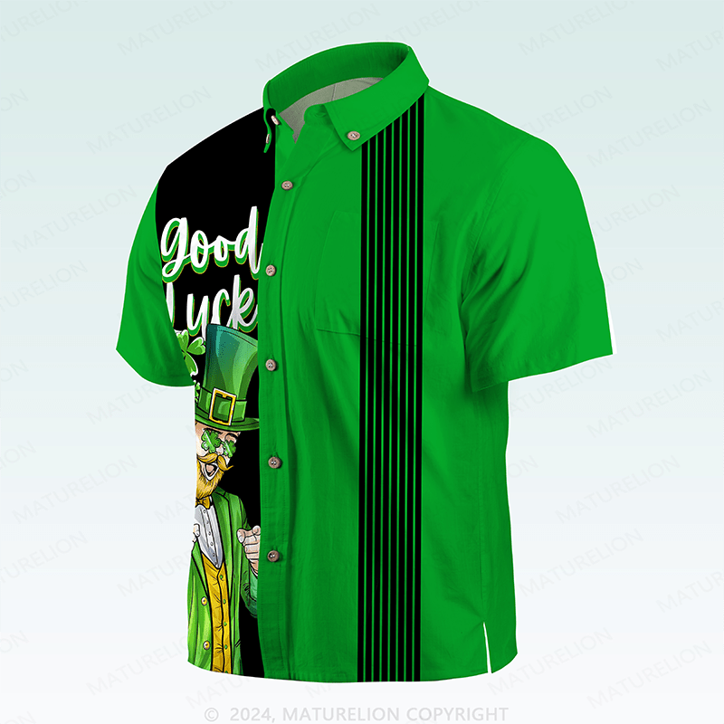 Maturelion St. Patrick's Hawaiian Shirt Shamrock Paradise Hawaiian Shirt