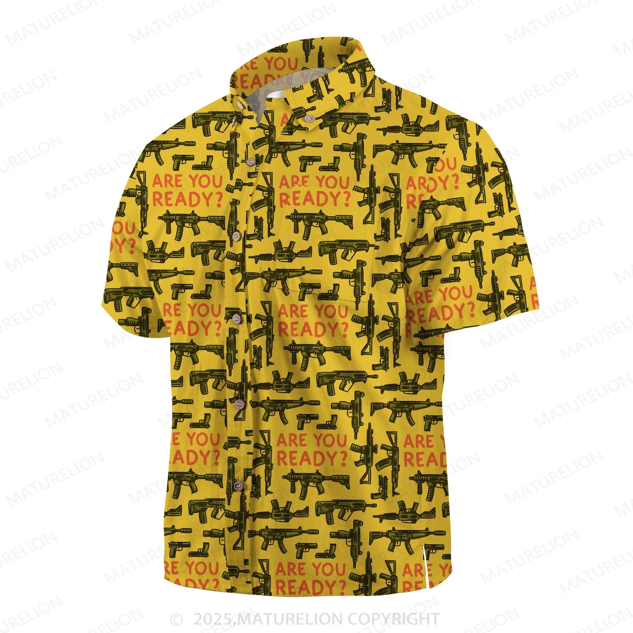 Maturelion Men's Hawaiian Shirt Coconut Bay Hawaiian Shirt