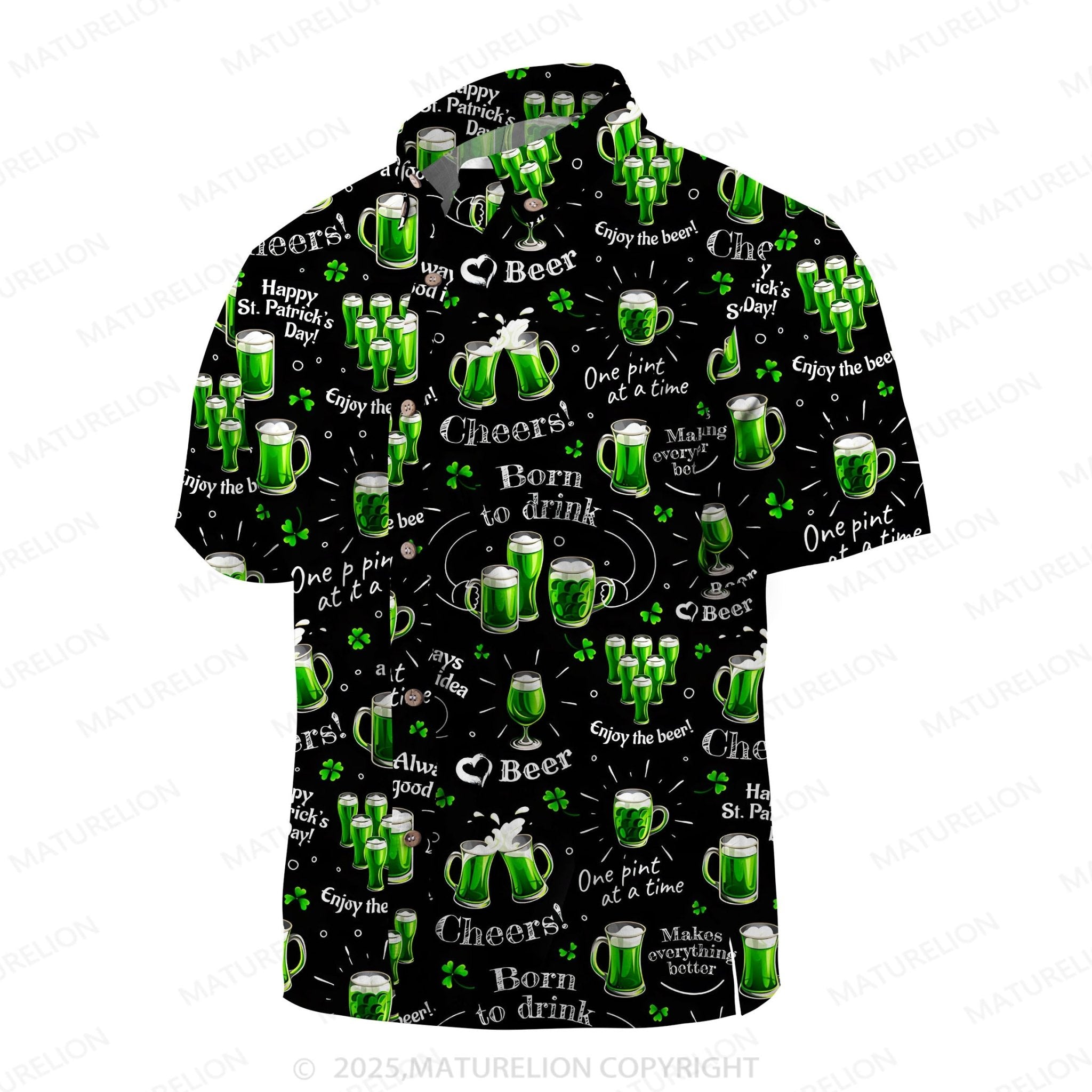 Maturelion St Patrick's Hawaiian Shirt Seaside Chill Hawaiian Shirt