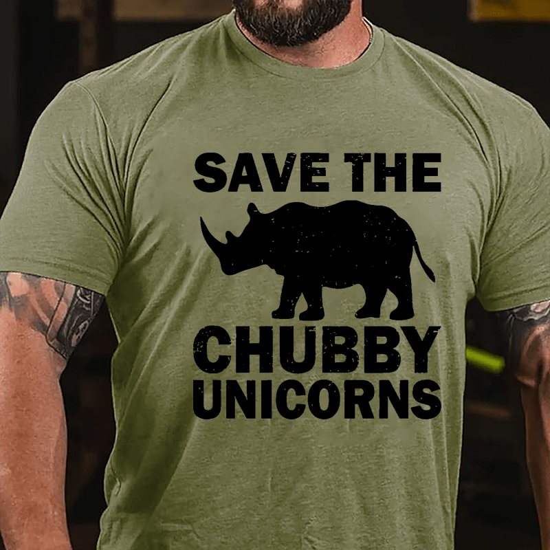 Save The Chubby Unicorns Cotton T-shirt (Free Customization)