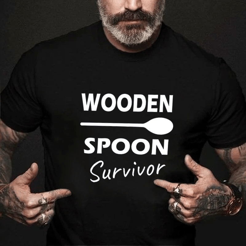 Wooden Spoon Survivor Men's Cotton T-Shirt (Free Customization)