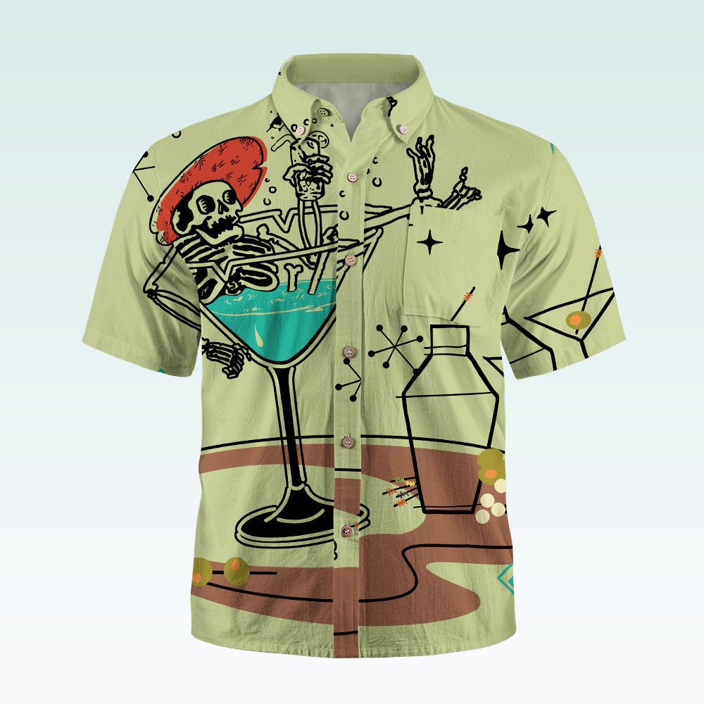 Maturelion Men's Hawaiian Shirt Bowling Summer Loose Hawaiian Beach Shirts