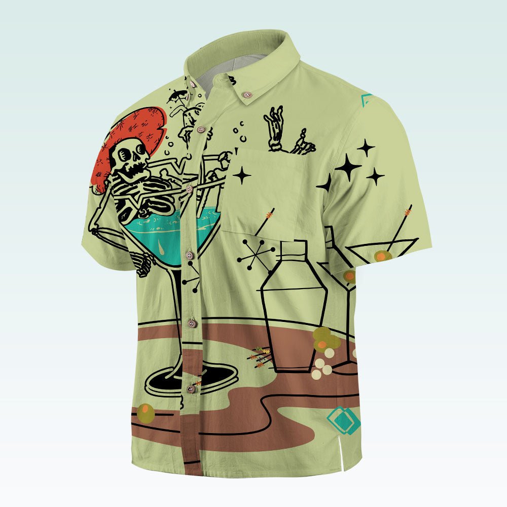 Maturelion Men's Hawaiian Shirt Bowling Summer Loose Hawaiian Beach Shirts