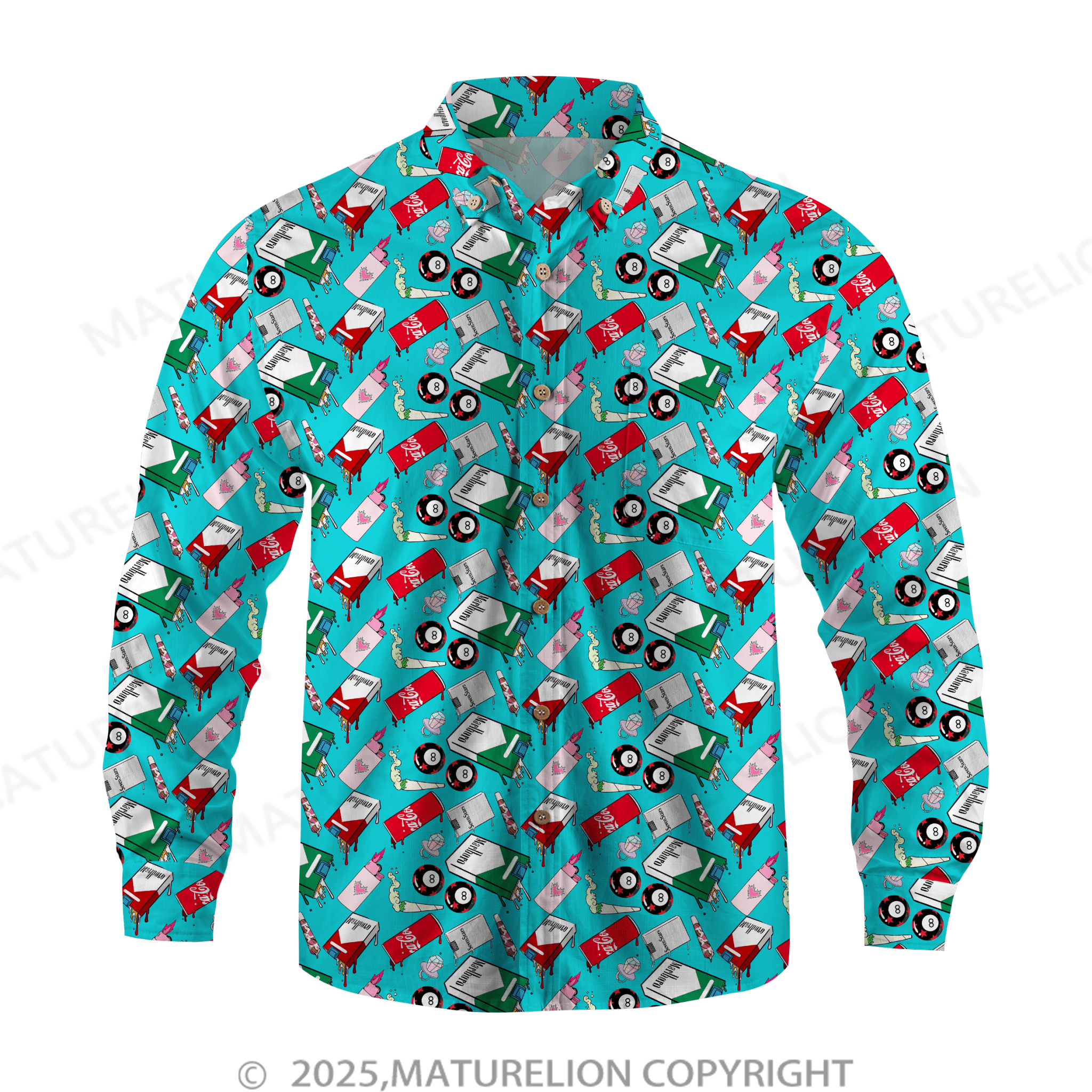 Maturelion Men's Hawaiian Shirt Jungle Vibes Hawaiian Shirt
