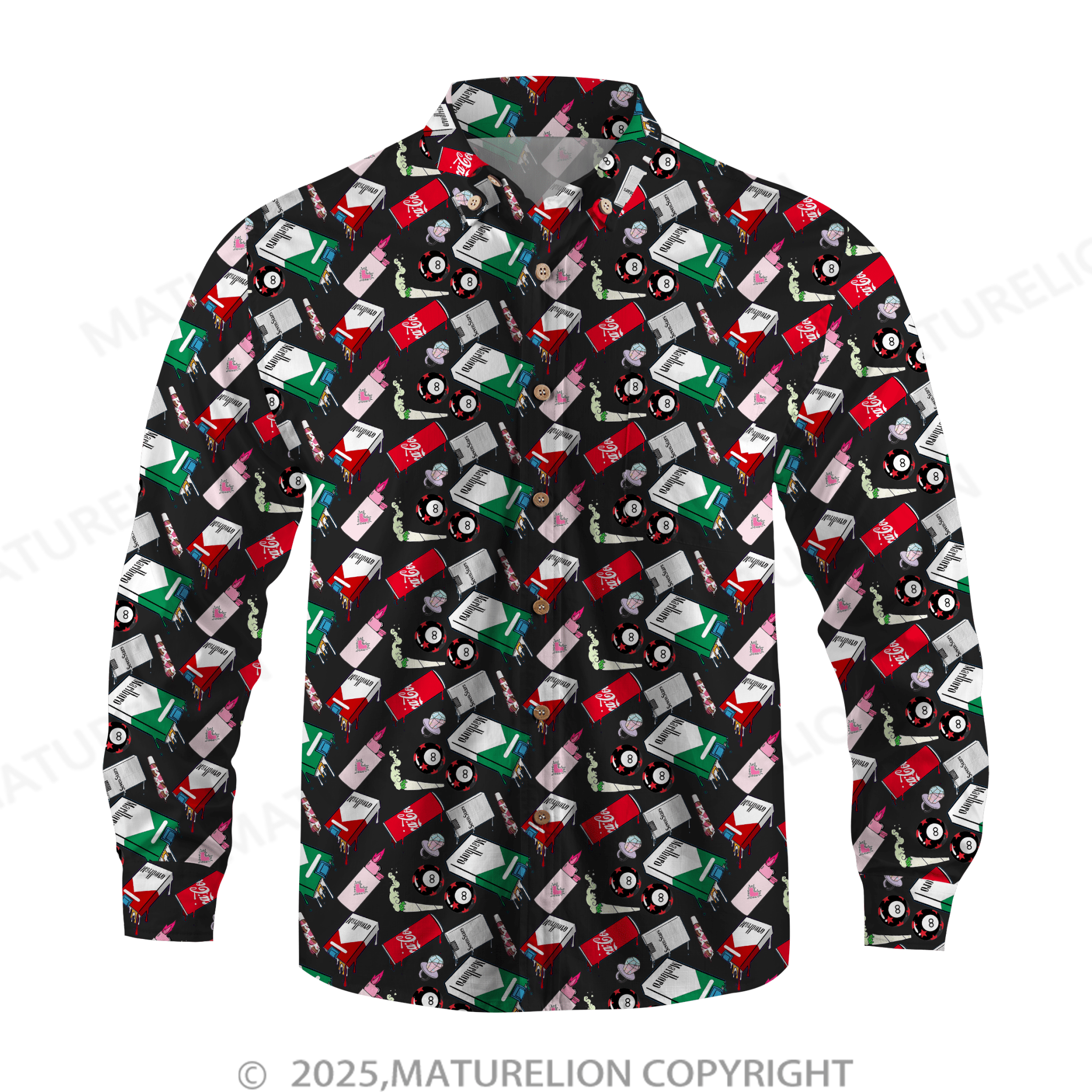Maturelion Men's Hawaiian Shirt Jungle Vibes Hawaiian Shirt
