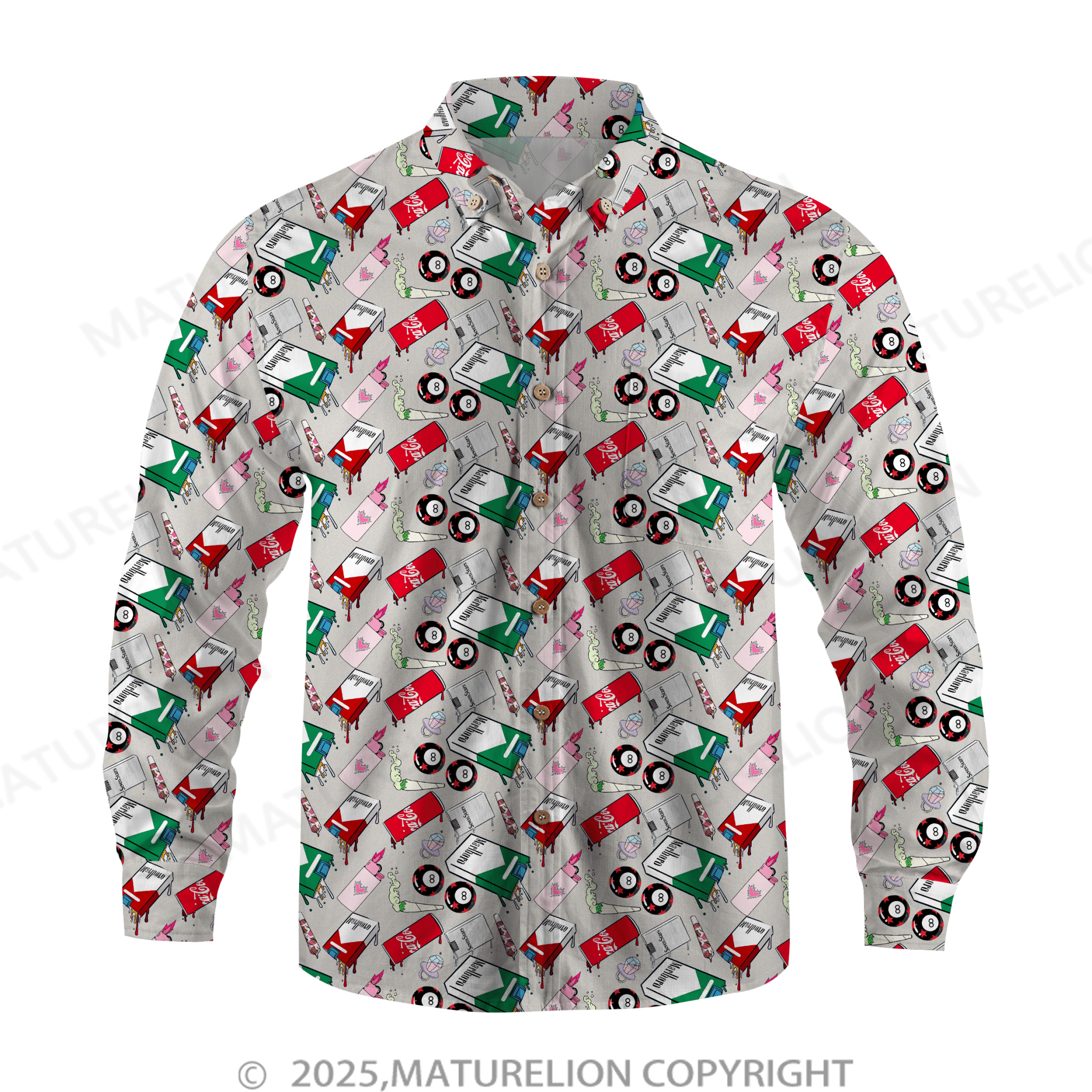 Maturelion Men's Hawaiian Shirt Jungle Vibes Hawaiian Shirt