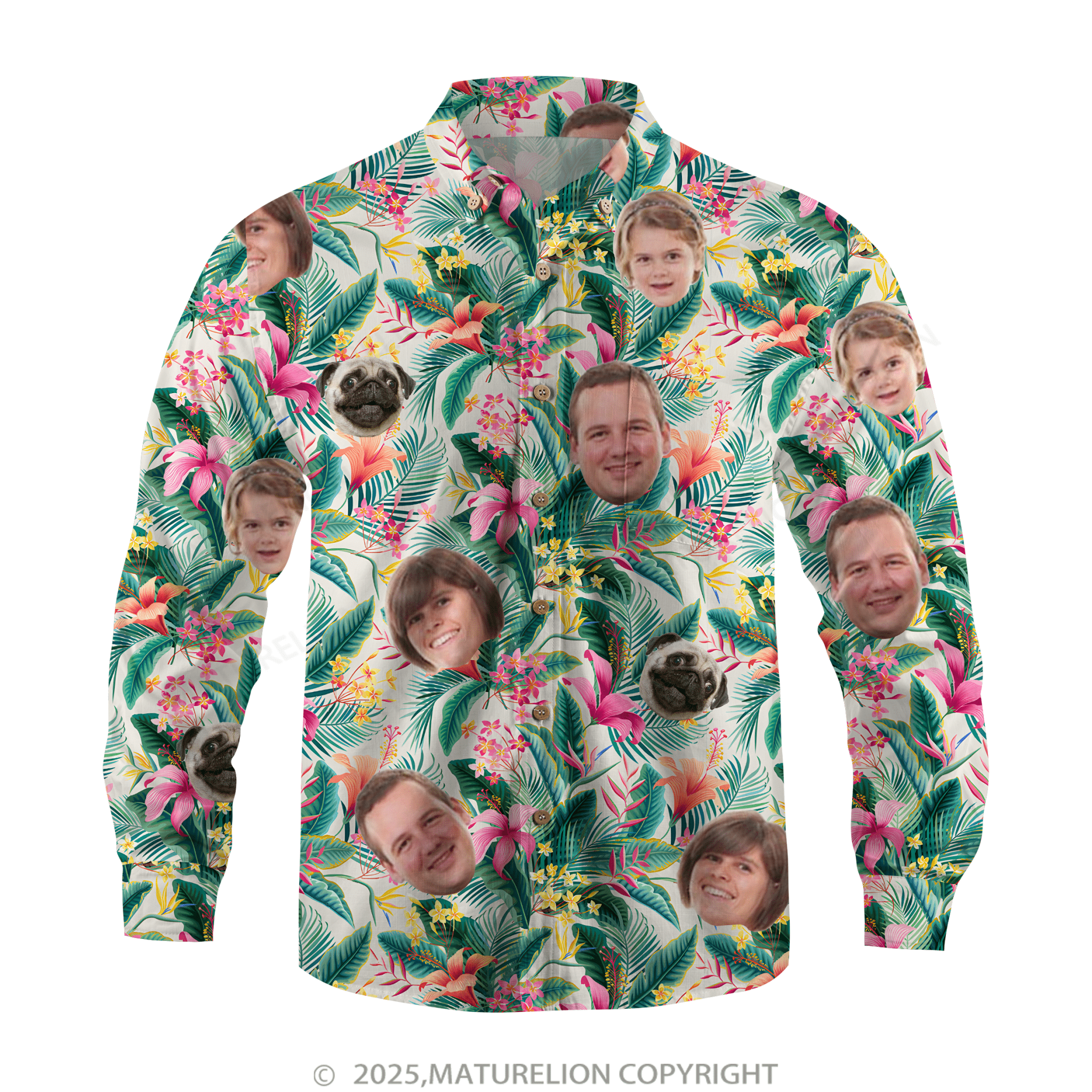 Maturelion Aloha Shirts Hawaiian Shirt with a Face You’ll Love Hawaiian Shirt