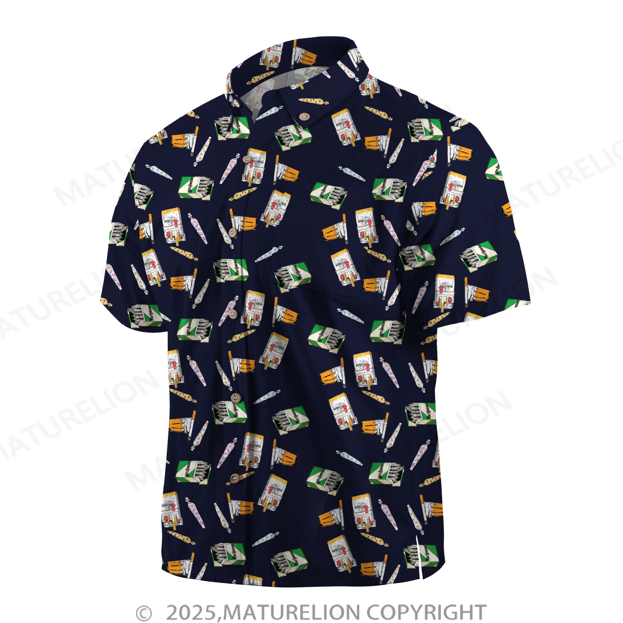 Maturelion Men's Hawaiian Shirt Island Breeze with Sensual Ease Hawaiian Shirt