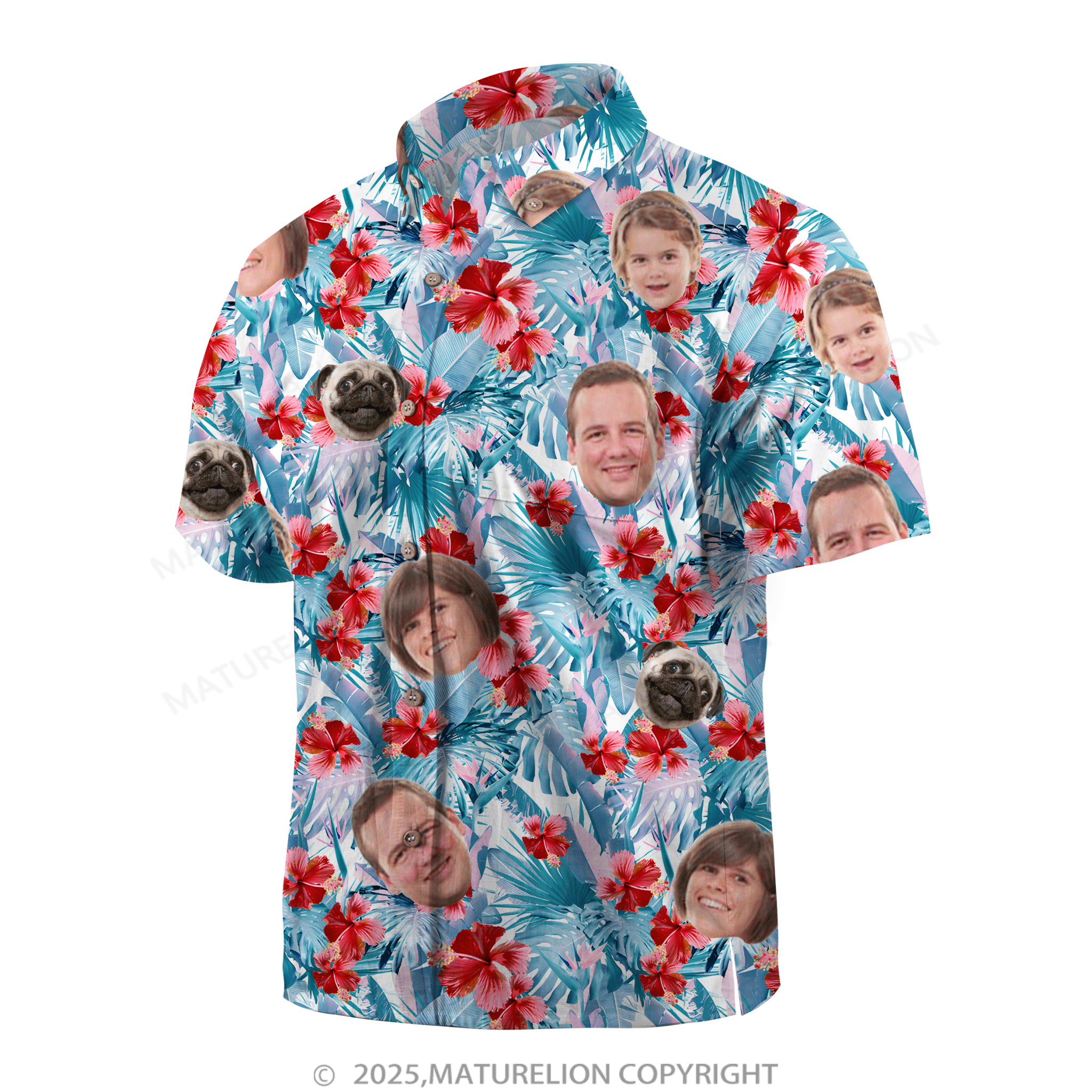 Maturelion Aloha Shirts Your Face on a Custom Hawaiian Shirt