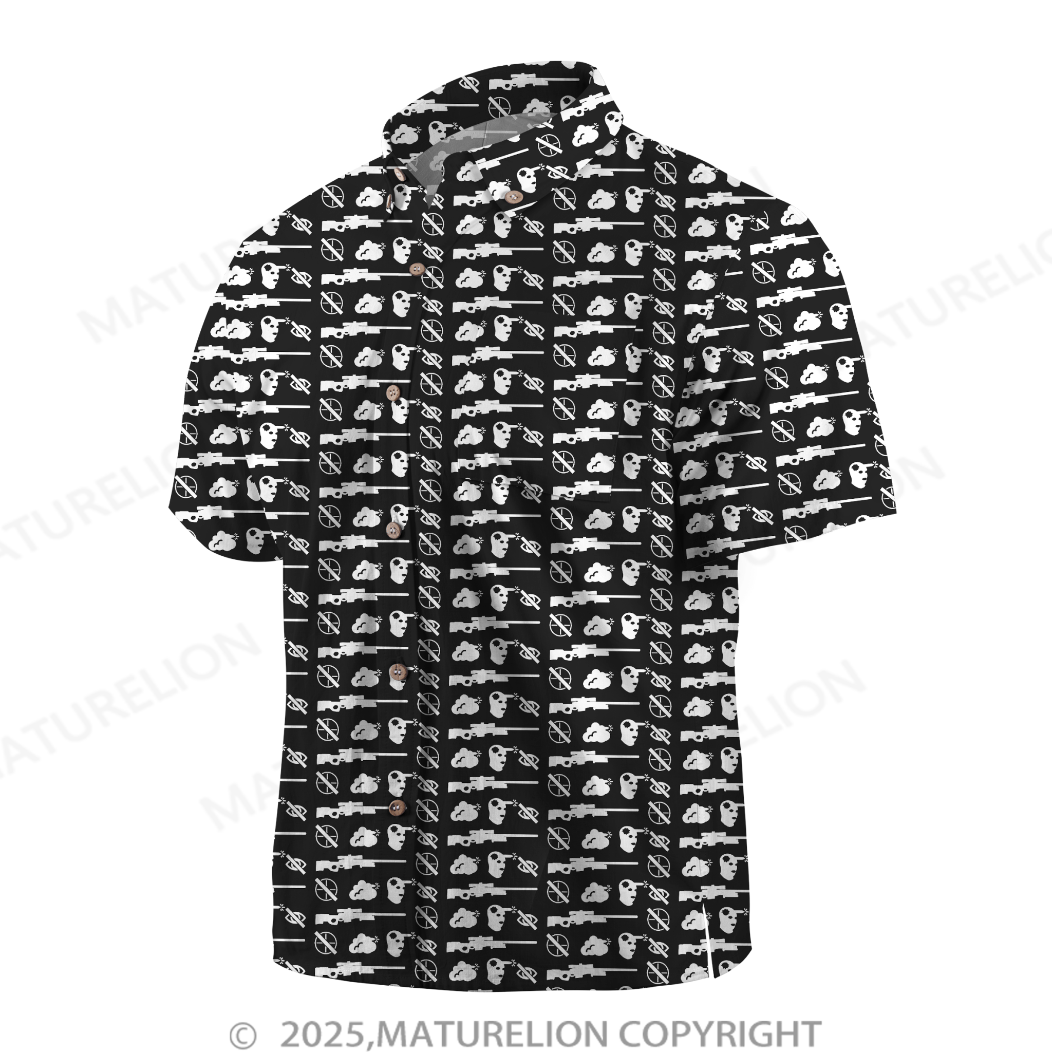 Maturelion Men's Hawaiian Shirt Jungle Vibes Hawaiian Shirt