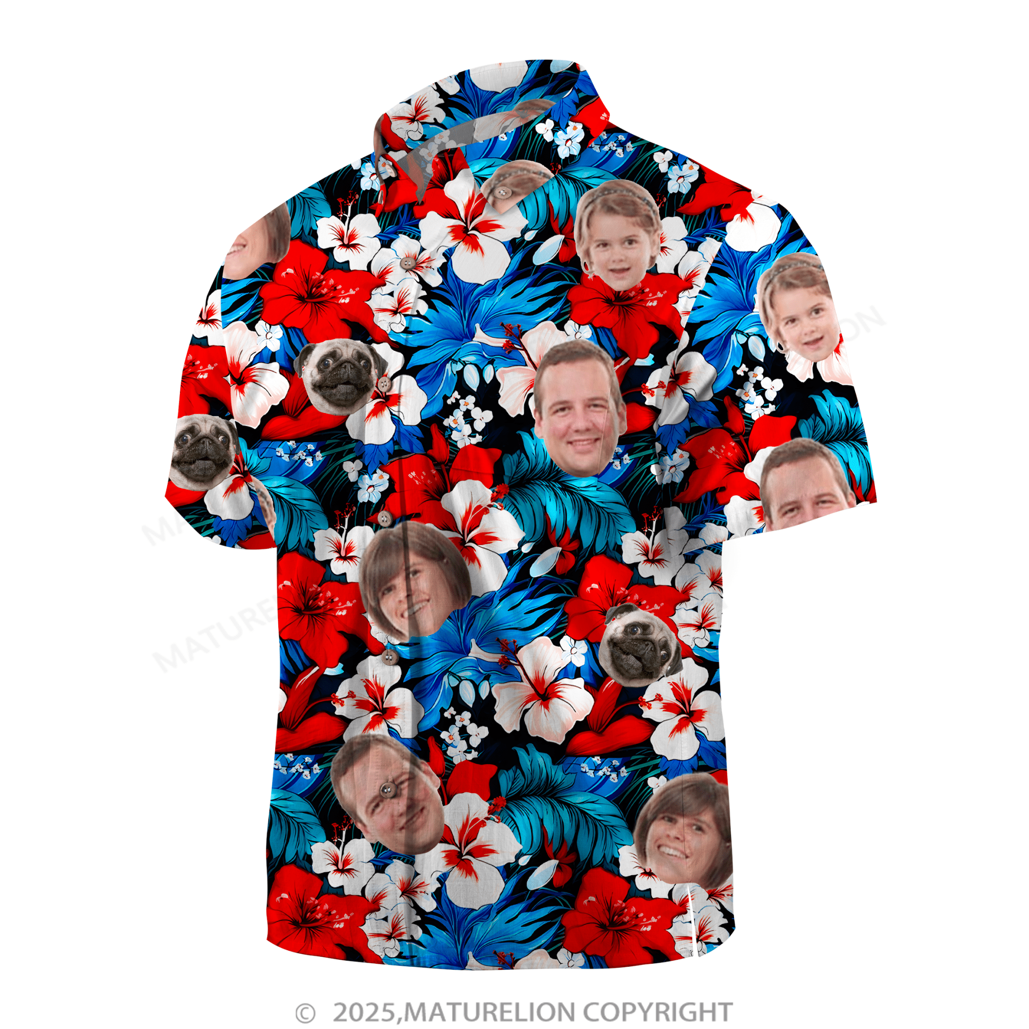 Maturelion Aloha Shirts Custom Hawaiian Shirt with Your Picture Hawaiian Shirt