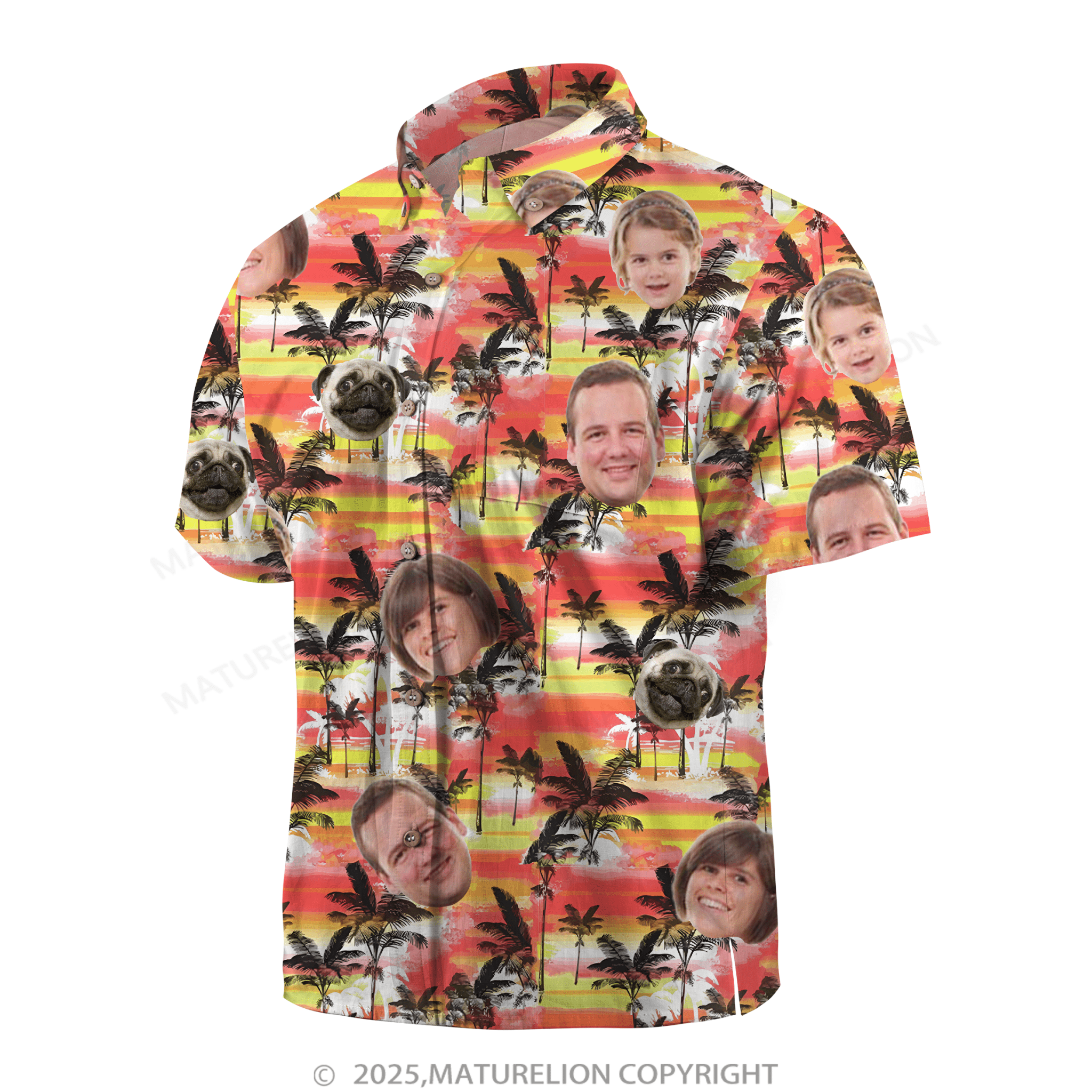 Maturelion Aloha Shirts Personalized Hawaiian Shirt with Your Image Hawaiian Shirt