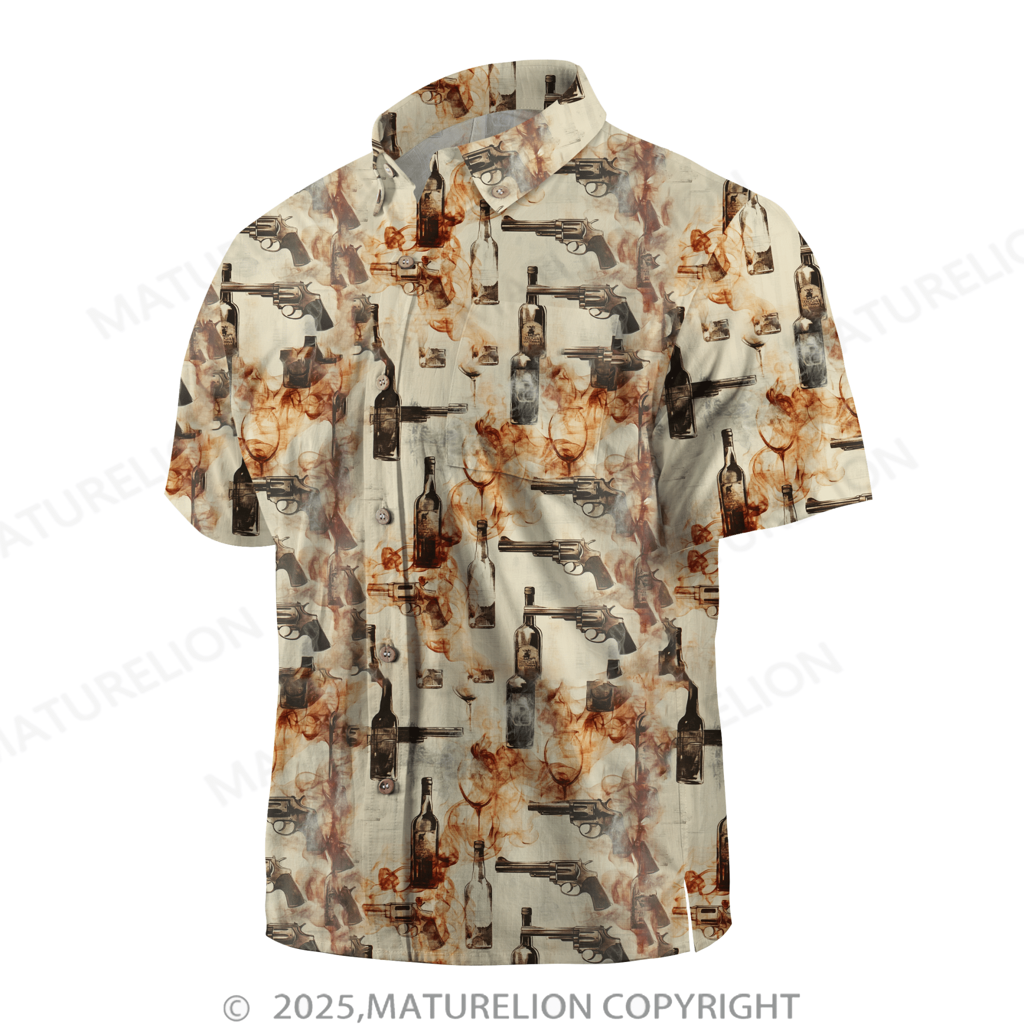 Maturelion Men's Hawaiian Shirt Feel the Heat and Feel the Passion Hawaiian Shirt