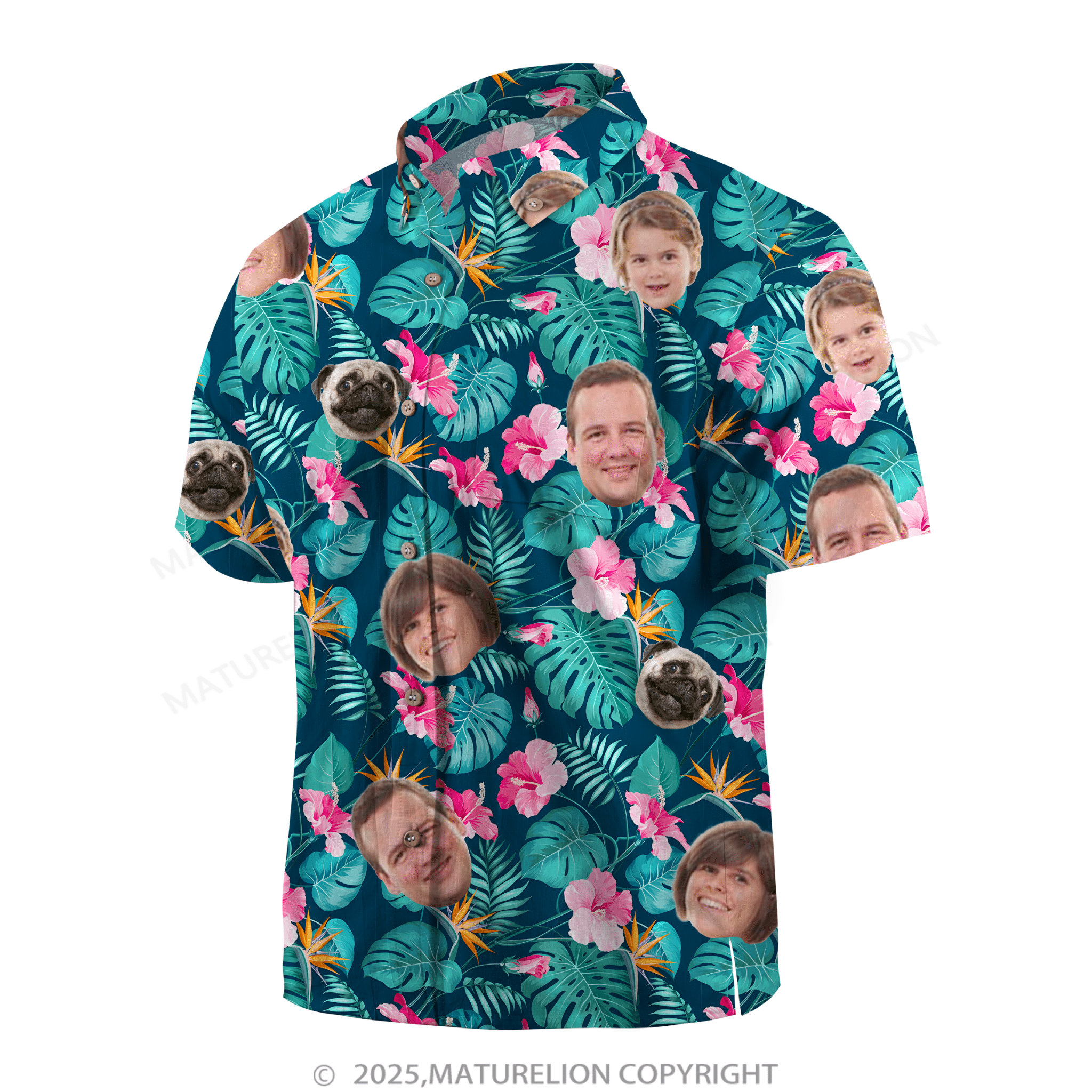 Maturelion Aloha Shirts Custom Face Hawaiian Shirt
