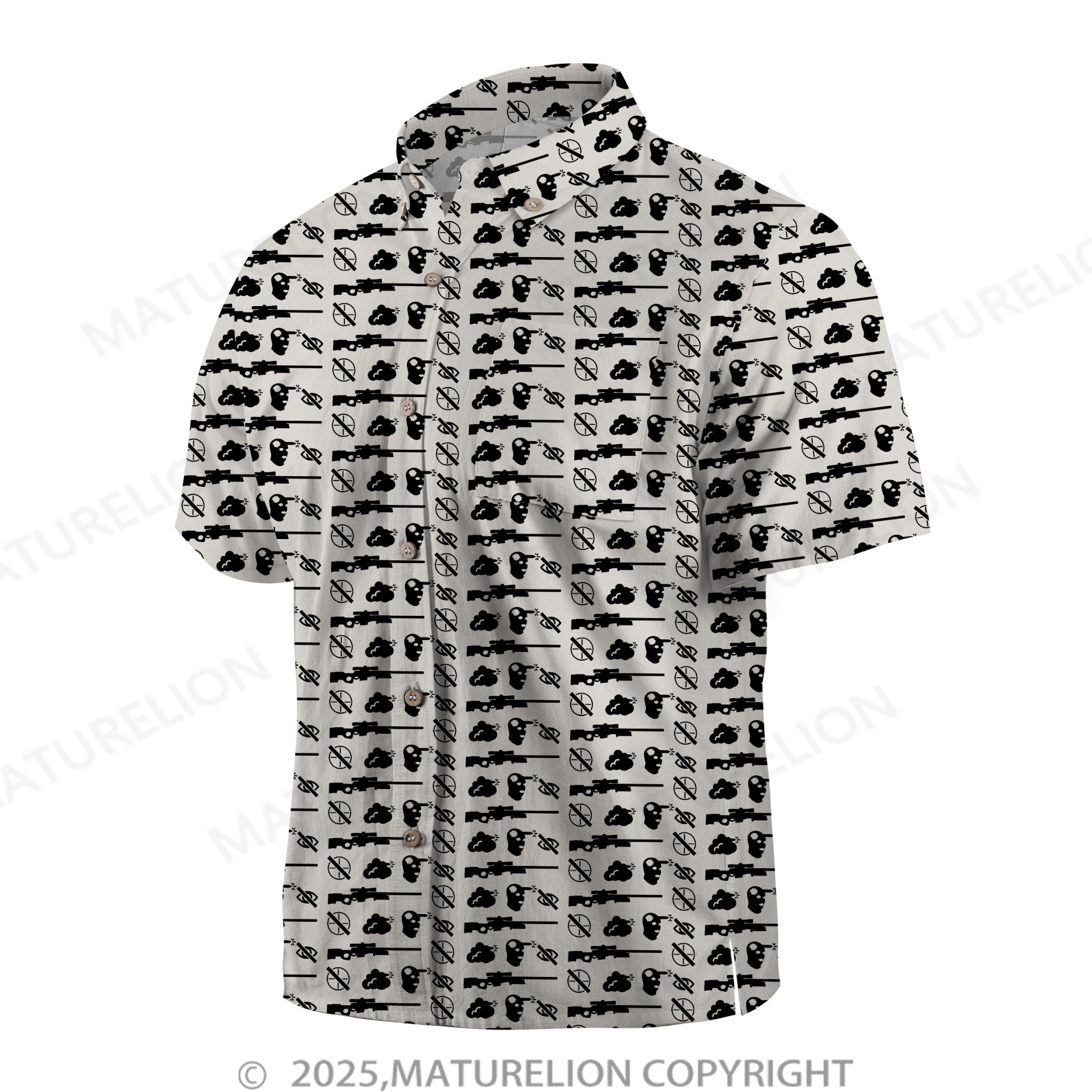Maturelion Men's Hawaiian Shirt Jungle Vibes Hawaiian Shirt