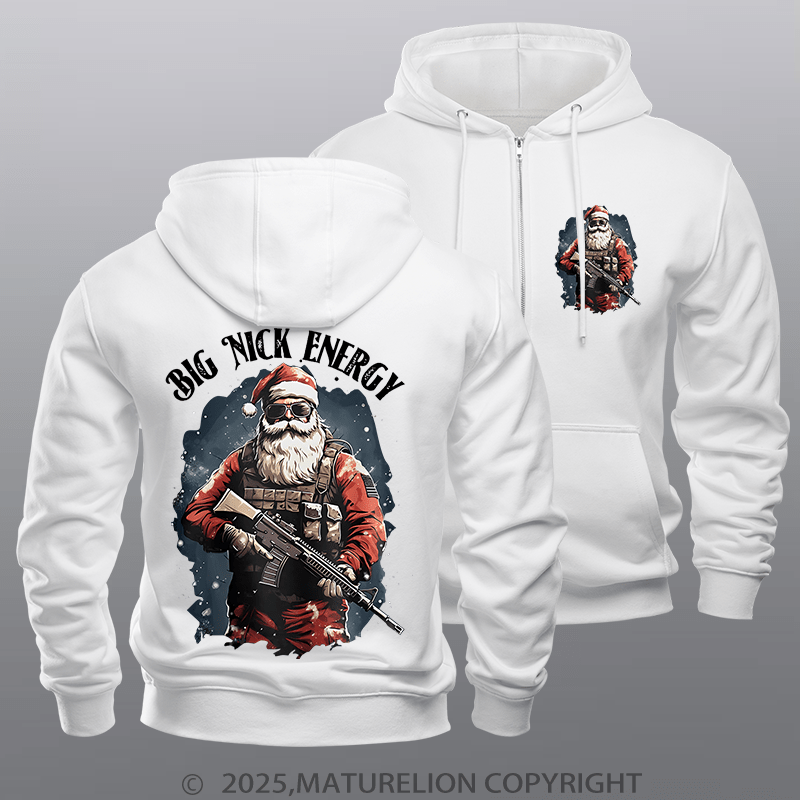 Maturelion Men's Hoodie Big Nick Energy Zipper Hoodie