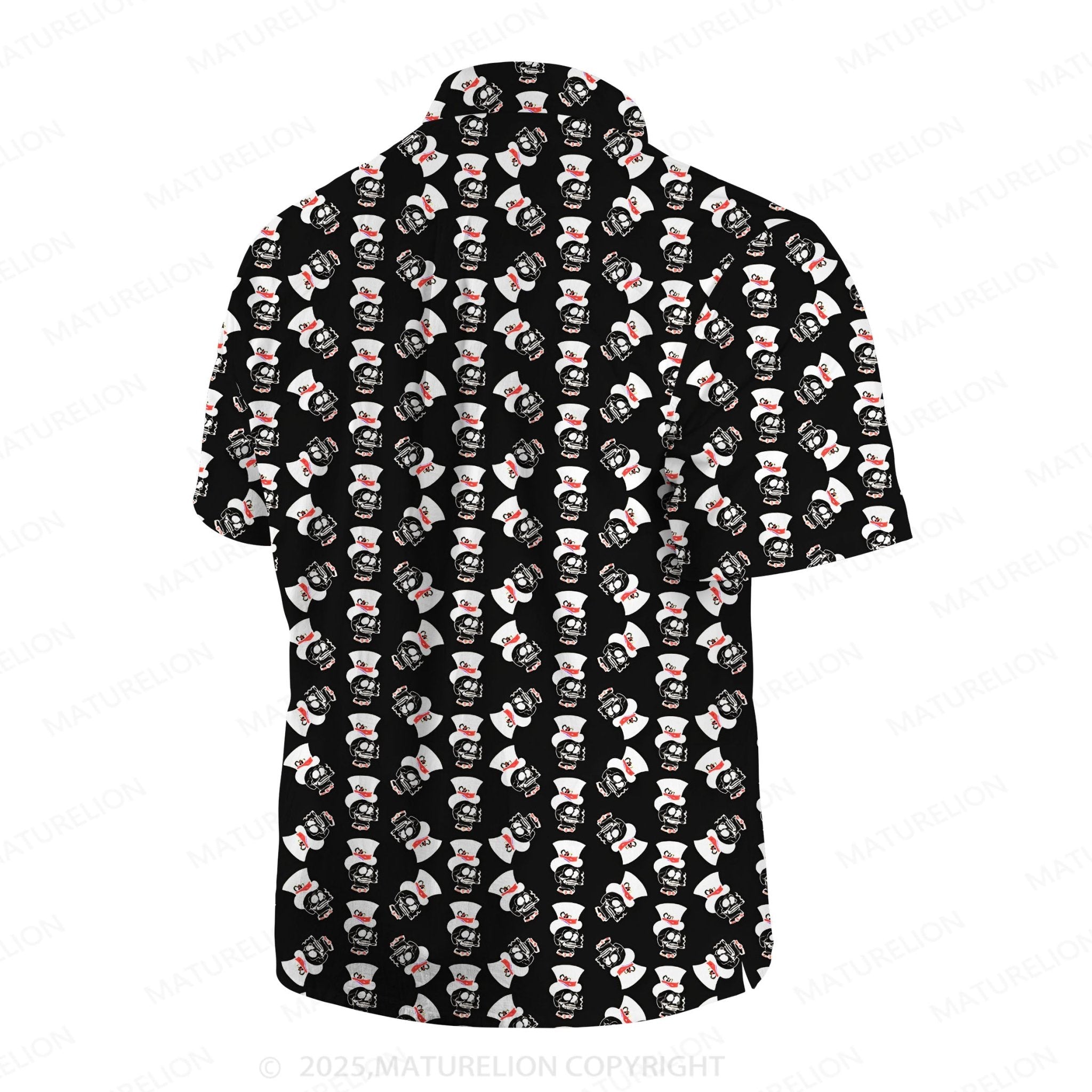Maturelion Men's Hawaiian Shirt Vintage Skull Hawaiian Shirt