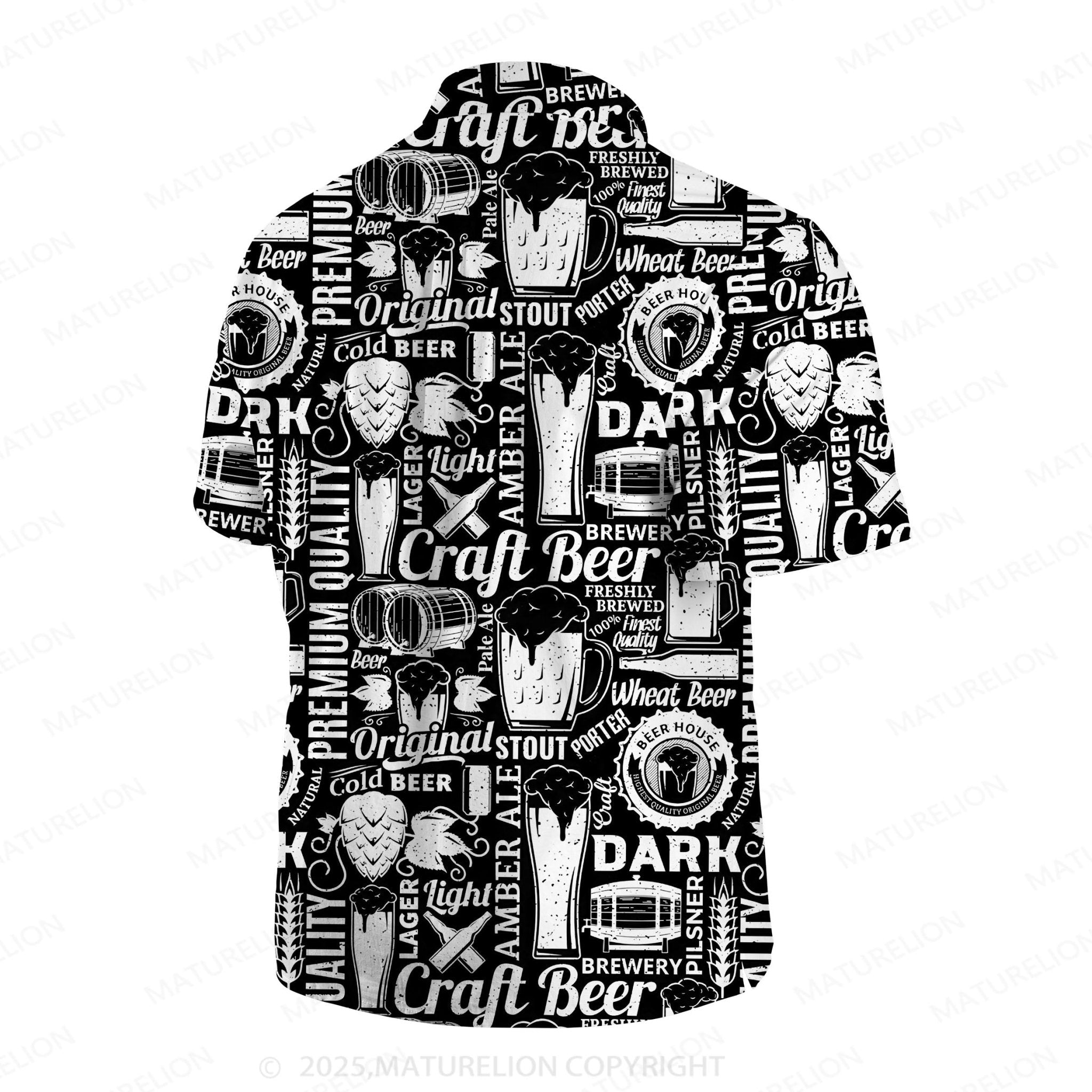 Maturelion Men's Hawaiian Shirt Palm Paradise Hawaiian Shirt