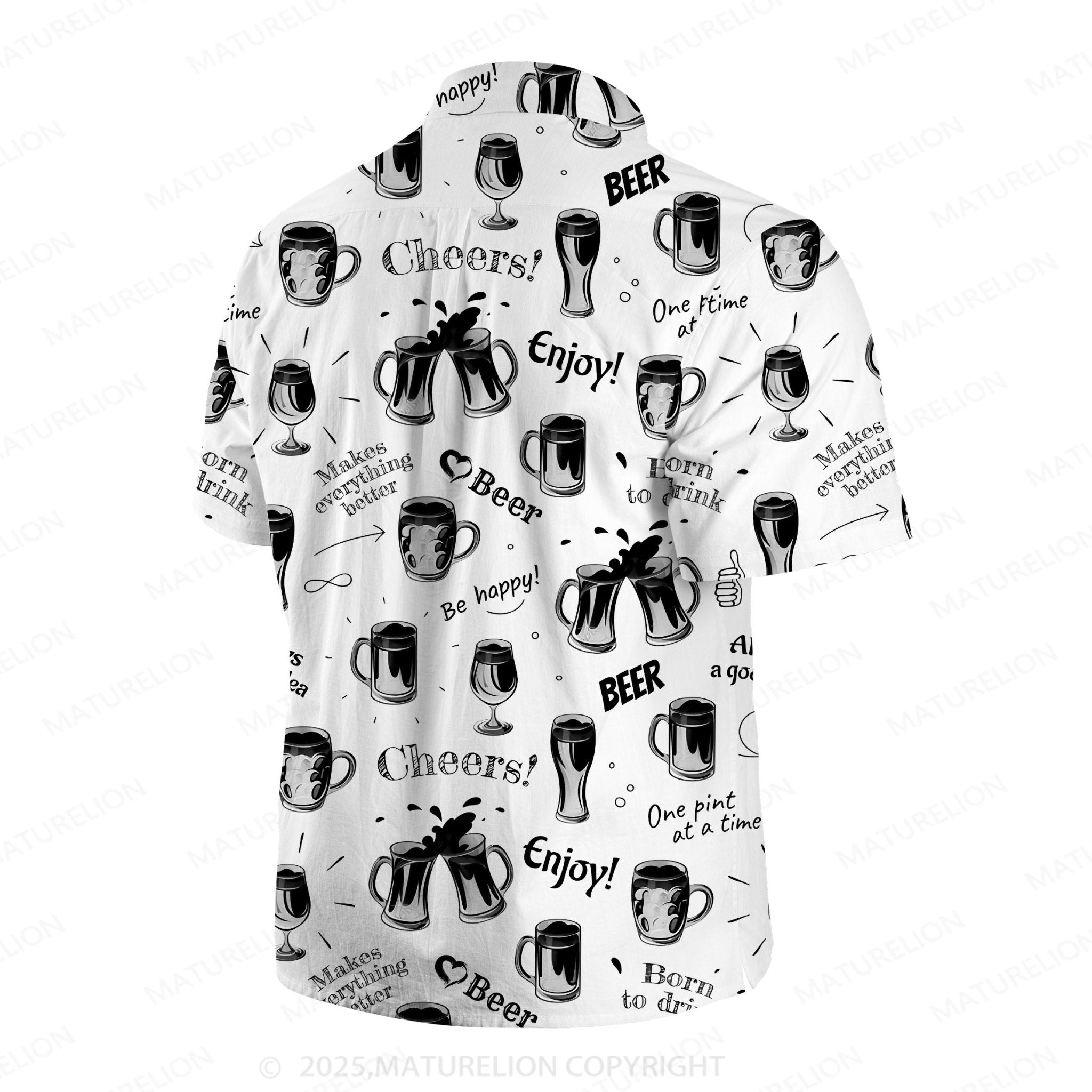 Maturelion Men's Hawaiian Shirt Cool Tropics Hawaiian Shirt